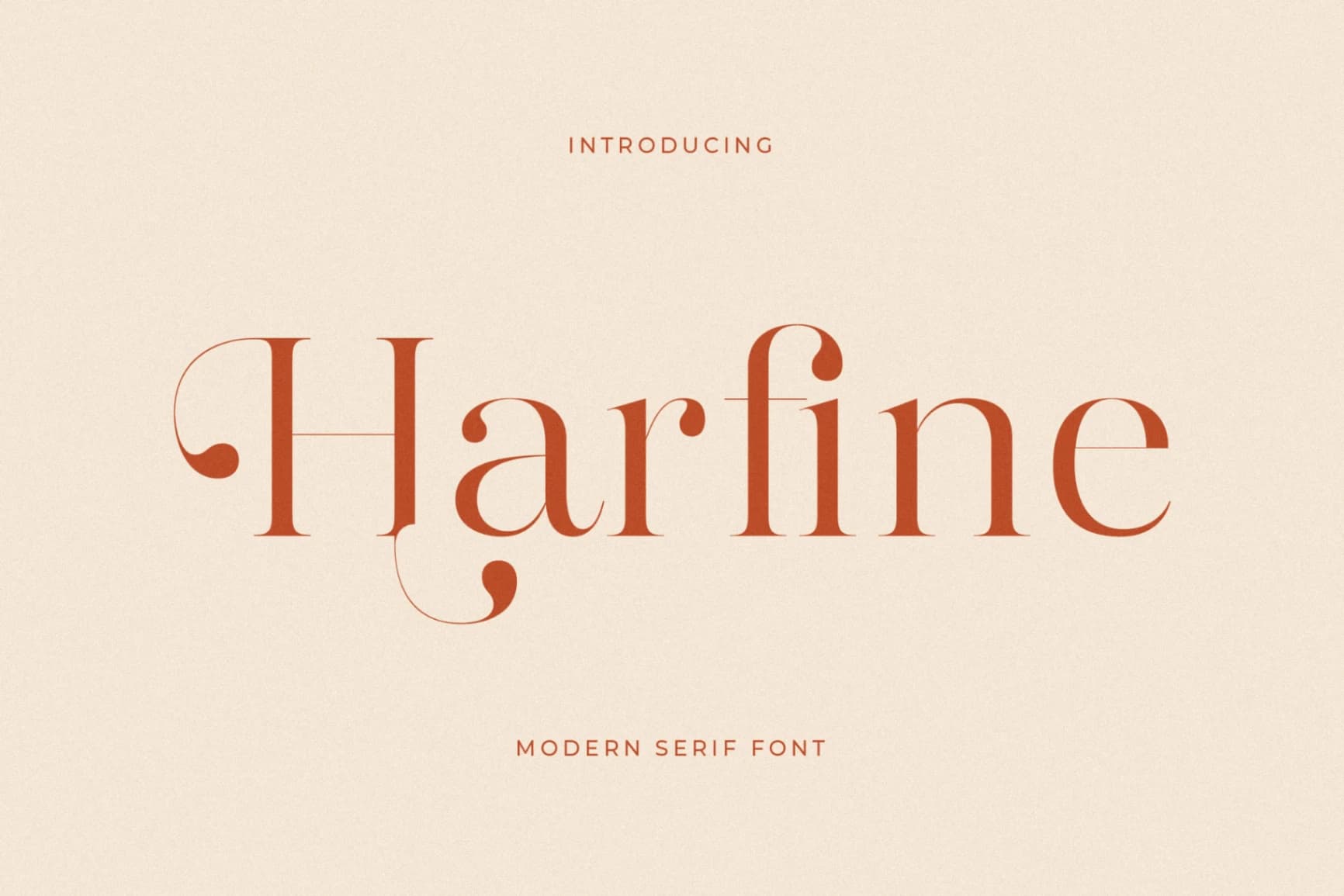 Preview of Harfine – Modern Serif Font font