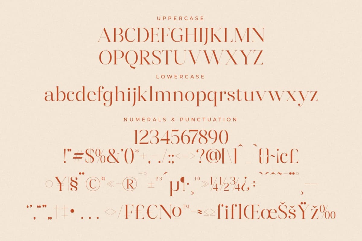 Harfine – Modern Serif Font font preview 13