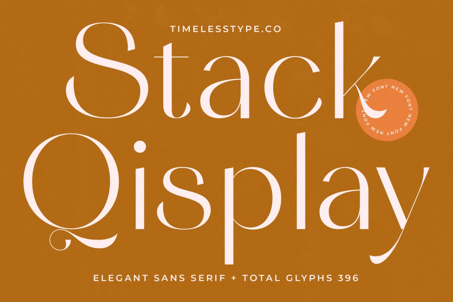 Preview of Stack Qisplay - Elegant Sans Serif Font font