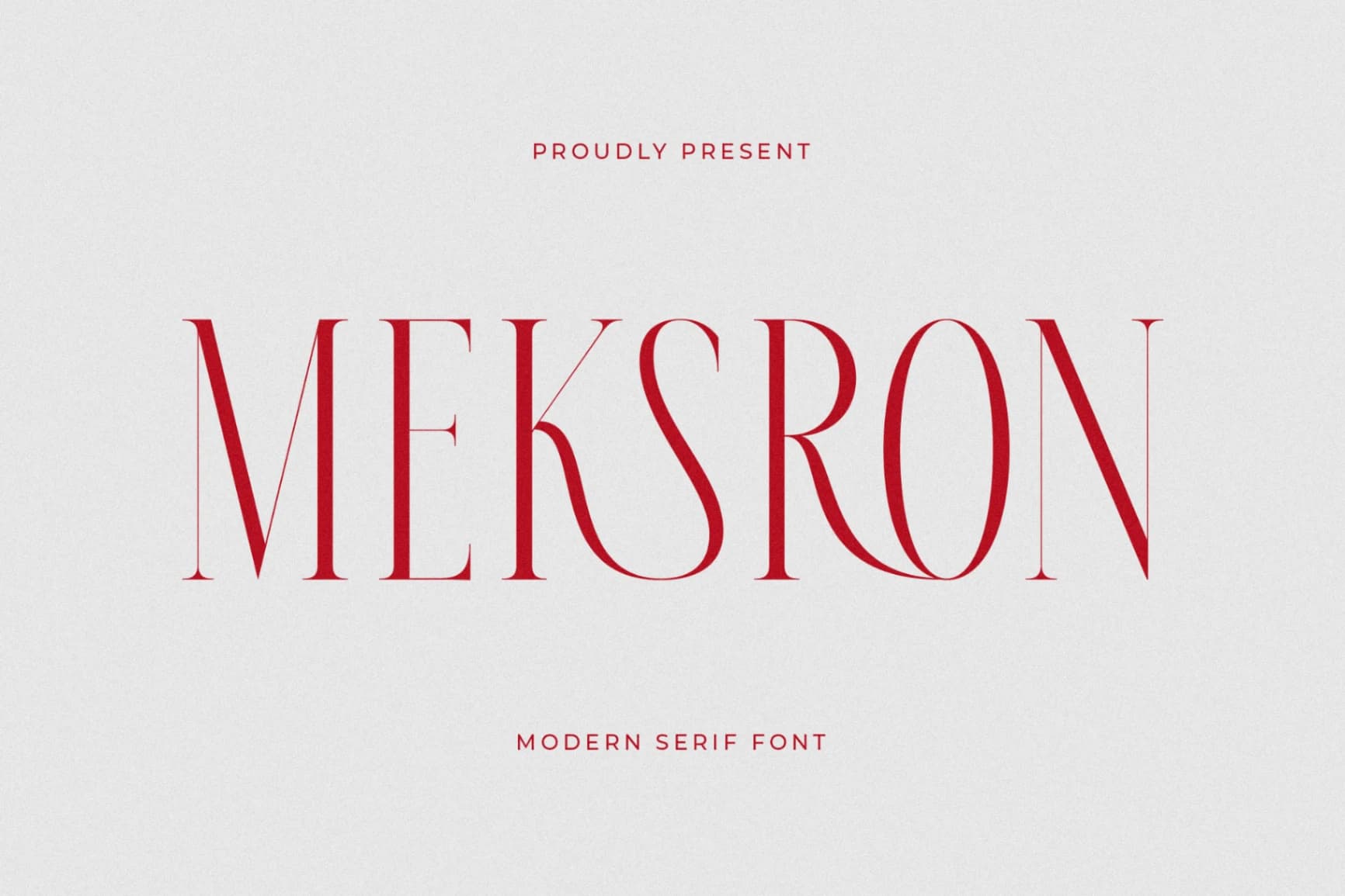 Preview of Meksron – Modern Serif Font font