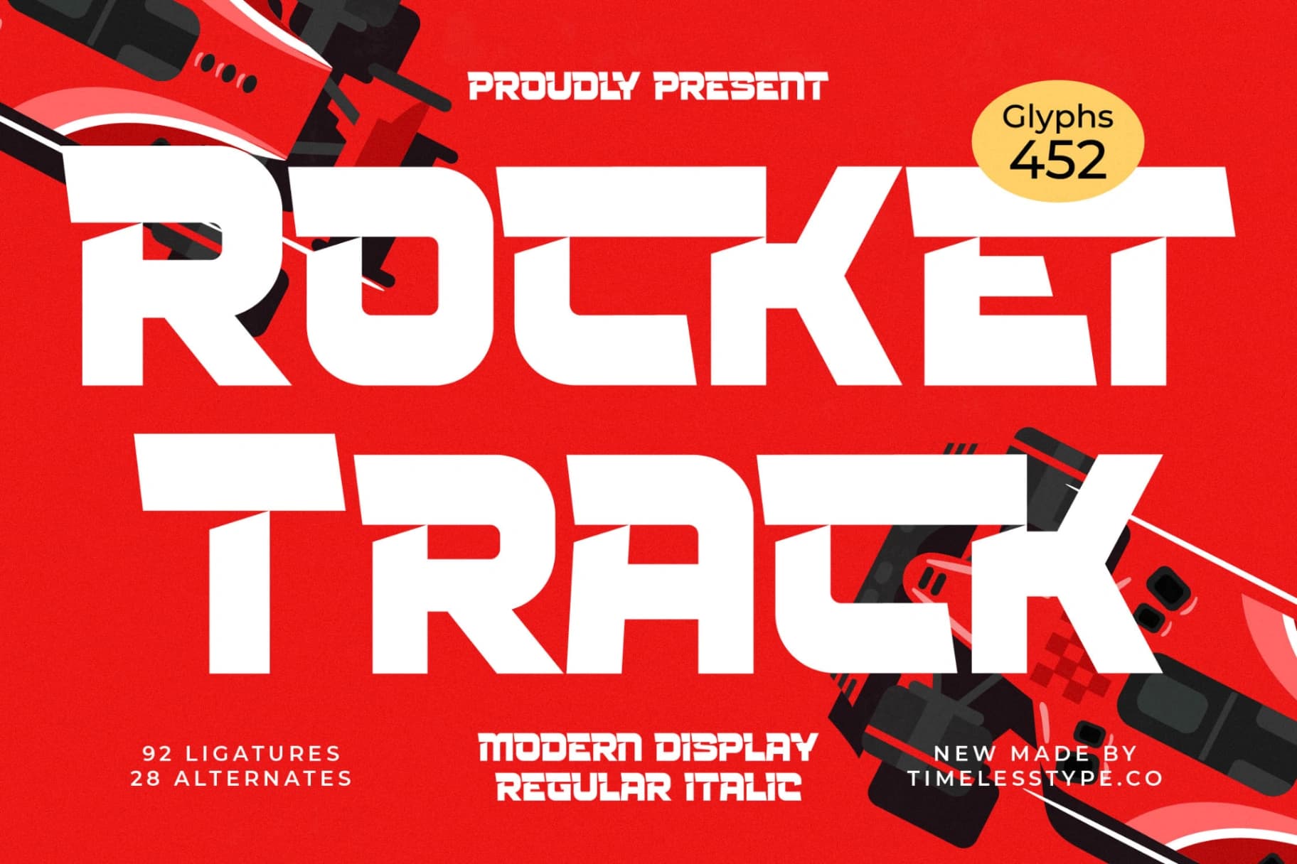 Preview of Rocket Track - Modern Display Font font