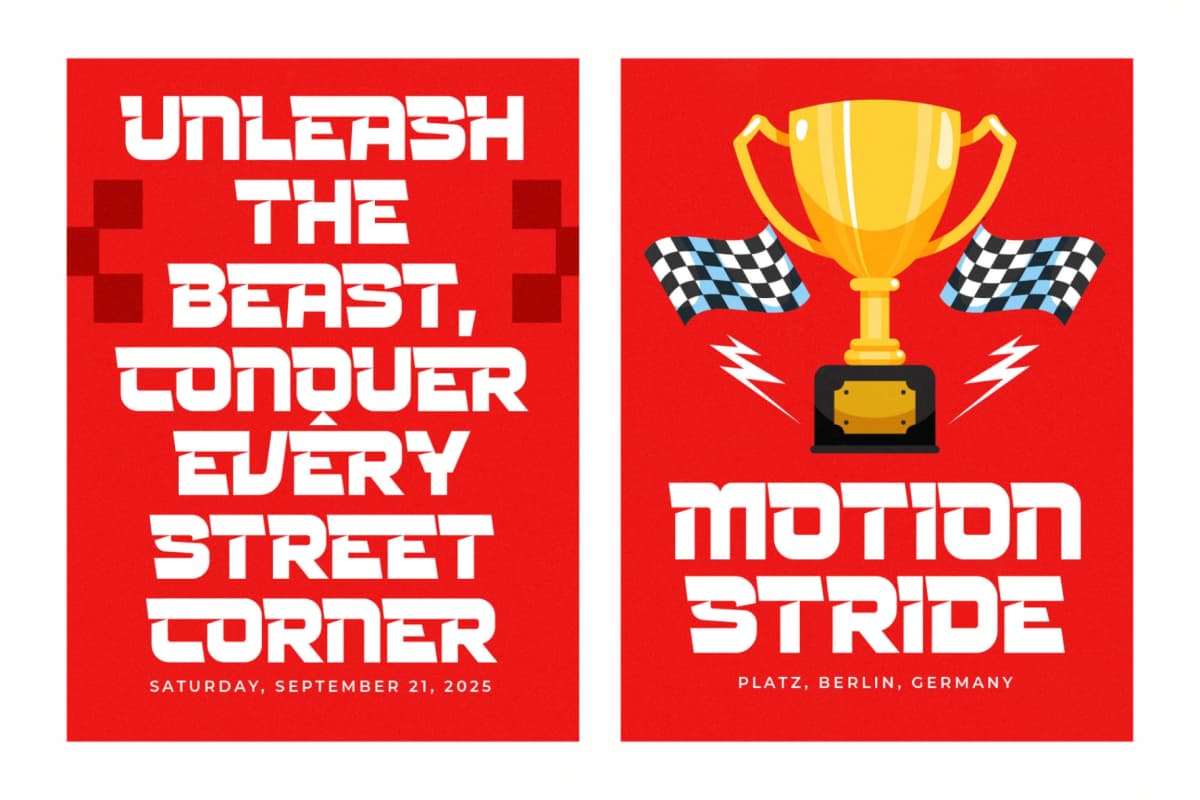 Rocket Track - Modern Display Font font preview 10