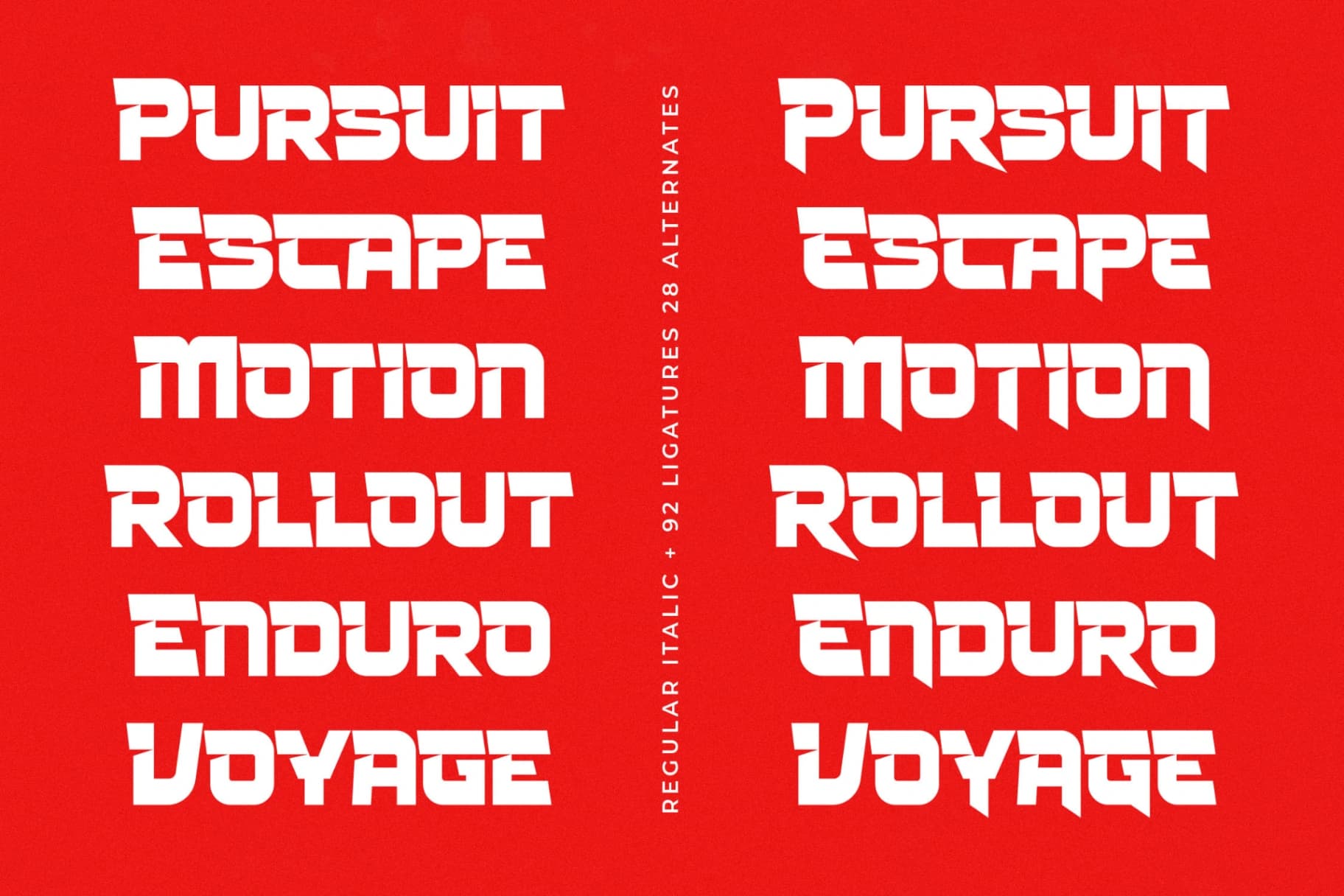 Preview 5 for Rocket Track - Modern Display Font
