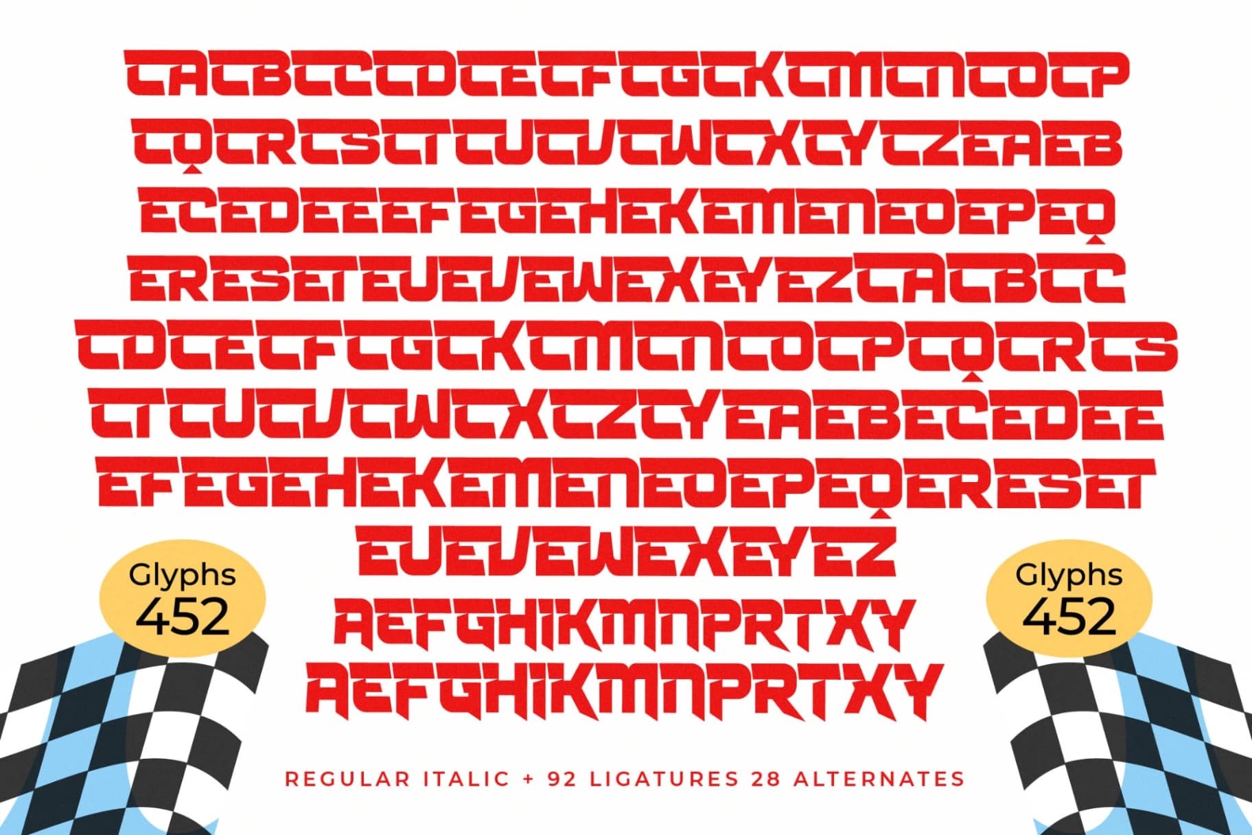 Preview 18 for Rocket Track - Modern Display Font