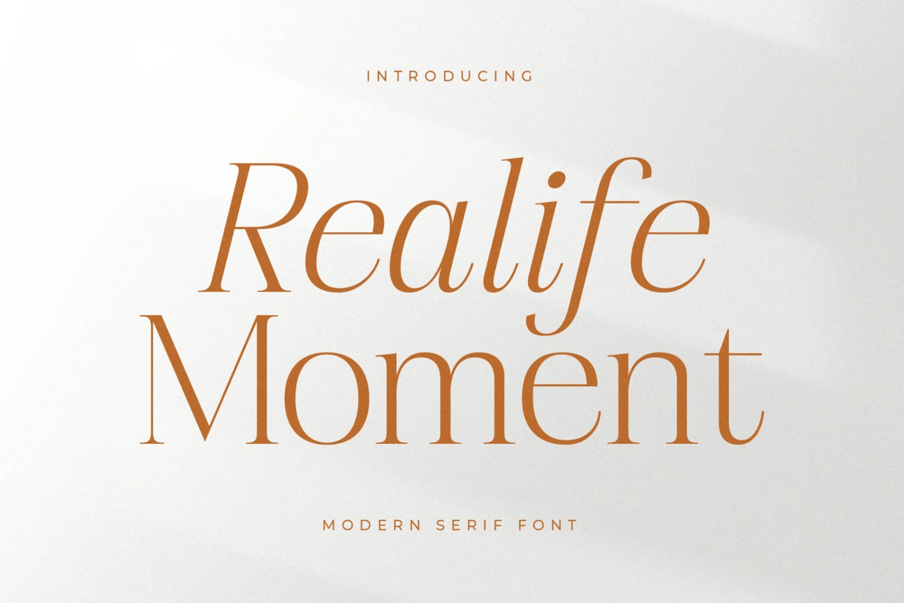 Preview of Realife Moment – Modern Serif Font font