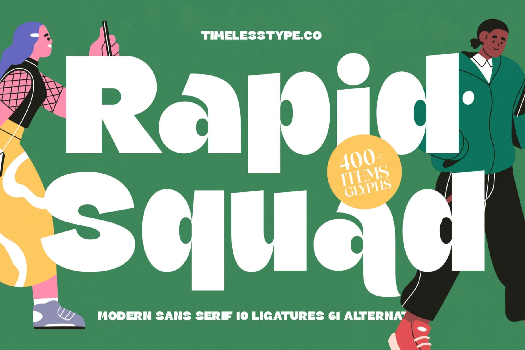 Preview of Rapid Squad - Modern Sans Serif Font font