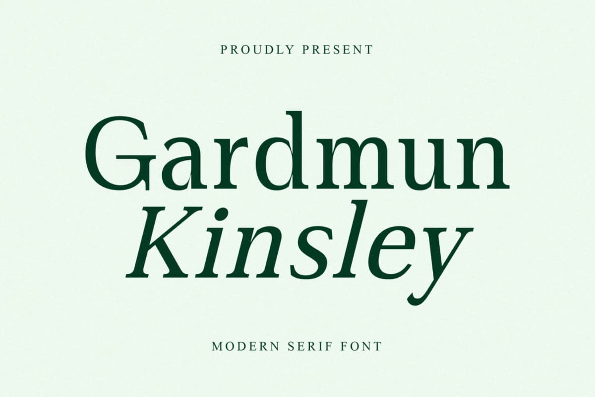 Preview of Gardmun Kinsley – Modern Serif Font font