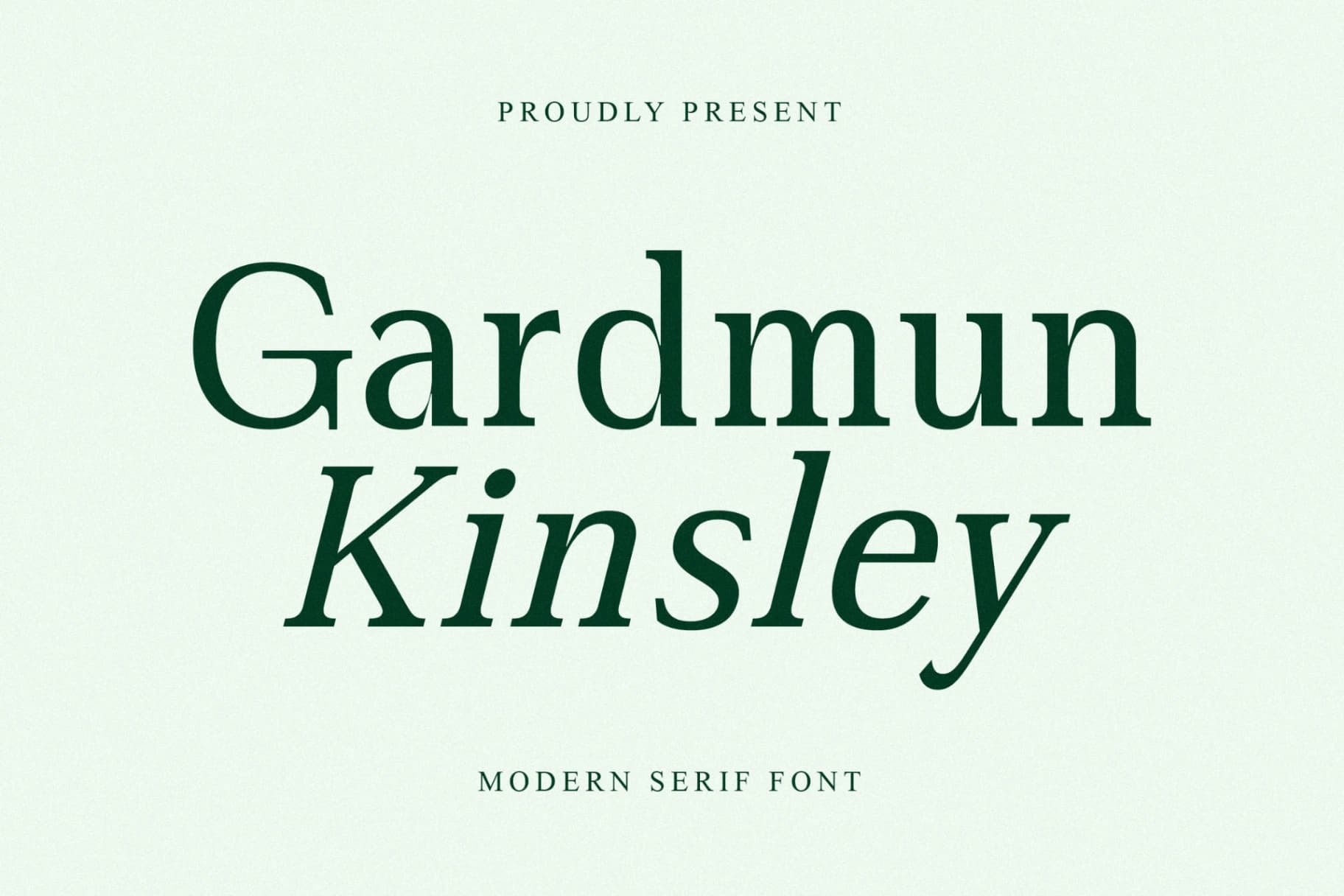 Preview of Gardmun Kinsley – Modern Serif Font font