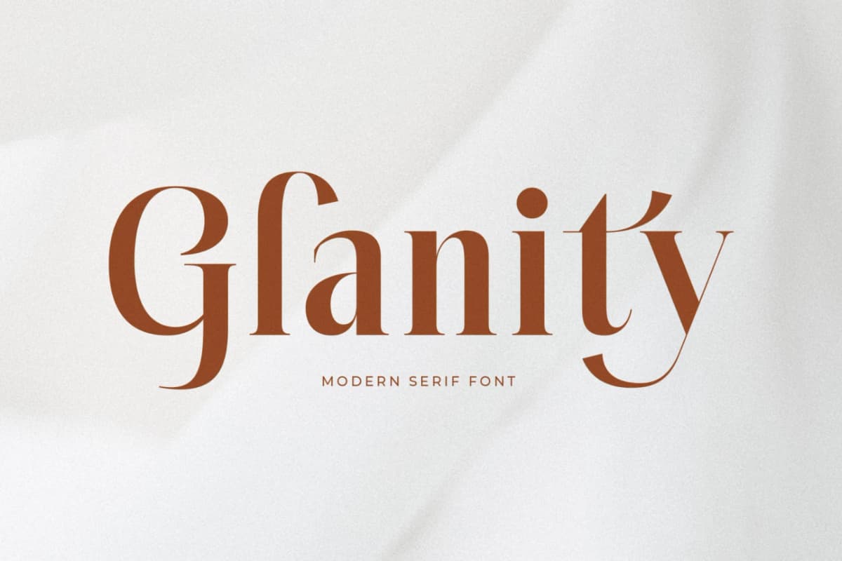 Preview of Glanity – Modern Serif Font font