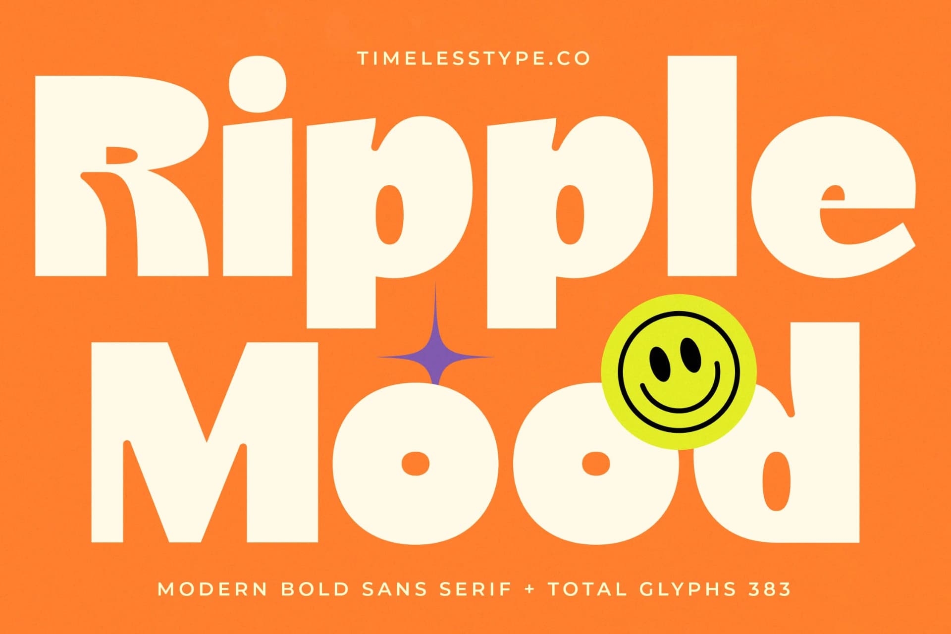 Preview of Ripple Mood - Modern Bold Sans Serif font