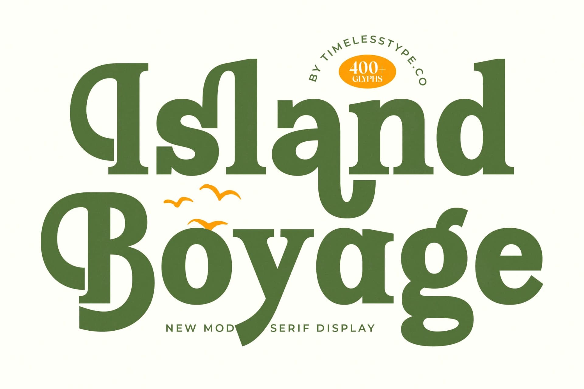 Preview of Island Boyage - Modern Serif Display font