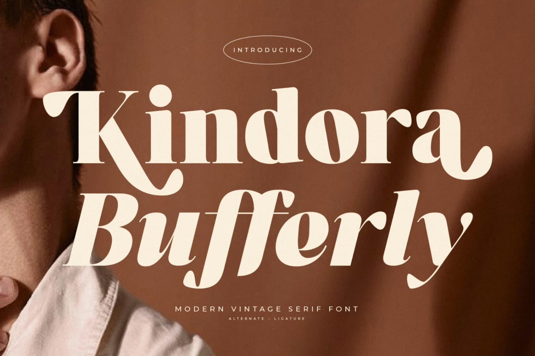Preview of Kindora Bufferly – Modern Vintage Serif Font font