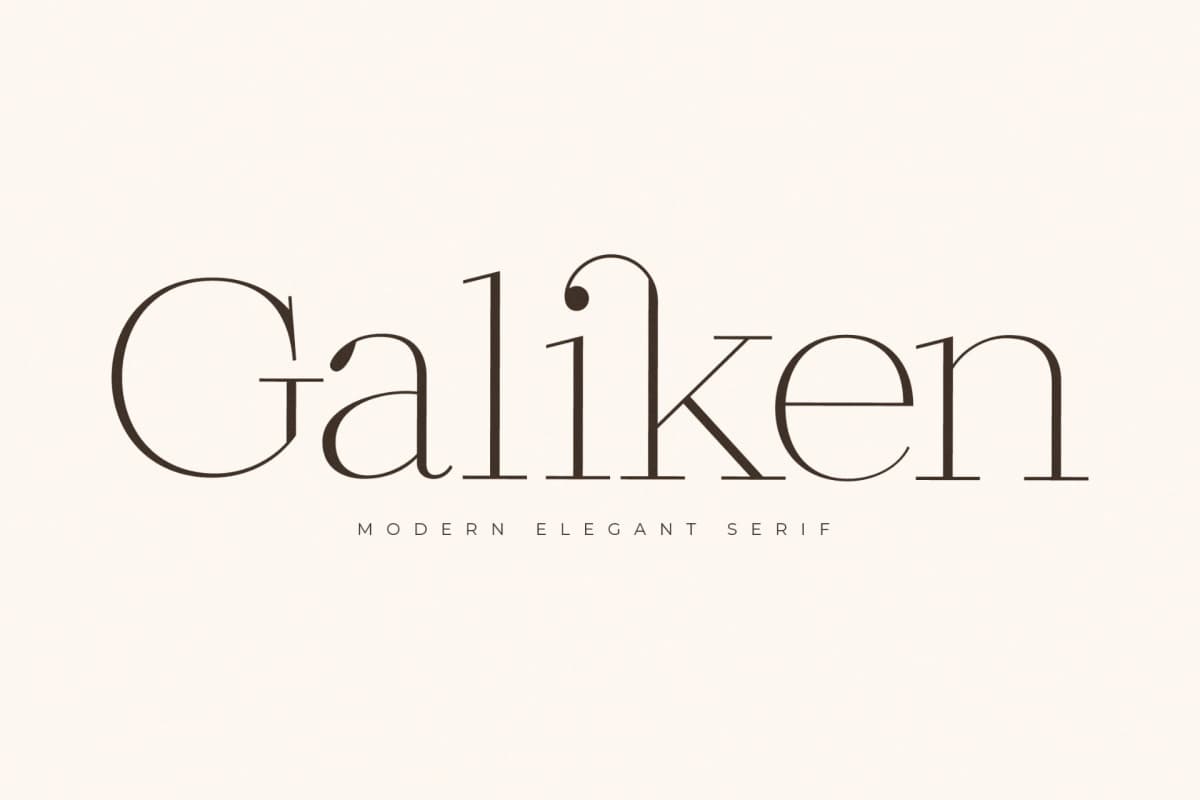 Preview of Galiken – Modern Elegant Serif font