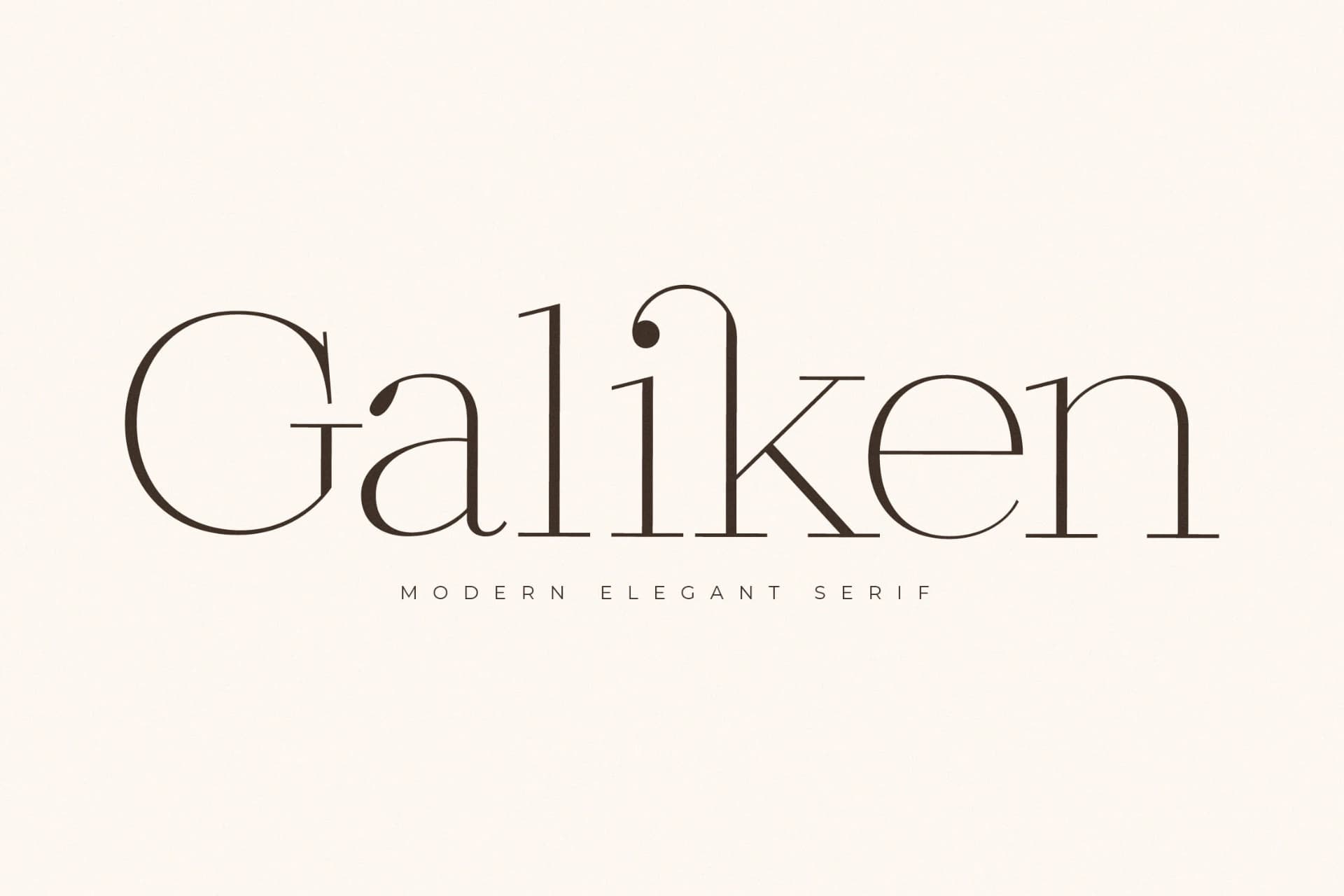 Preview of Galiken – Modern Elegant Serif font