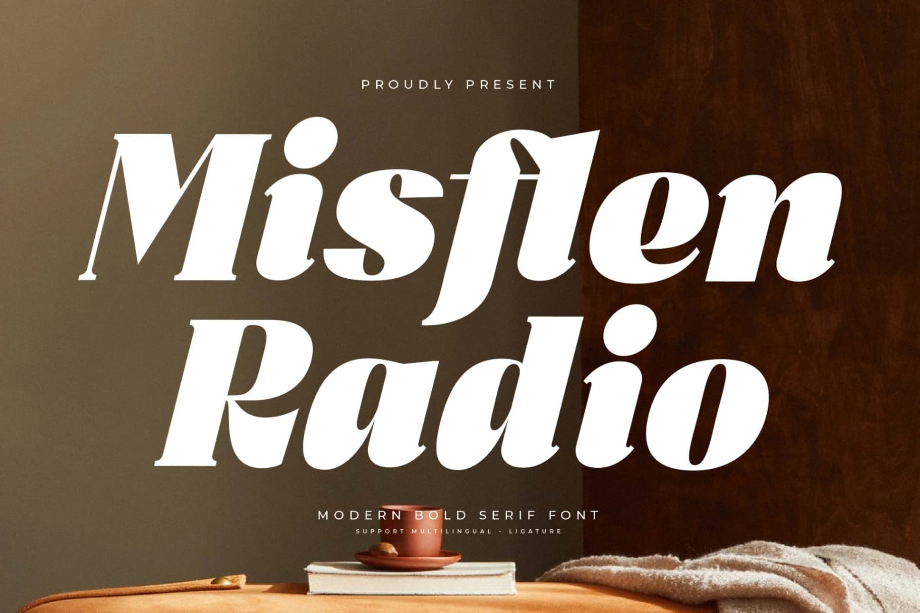 Preview of Misflen Radio – Modern Bold Serif Font font
