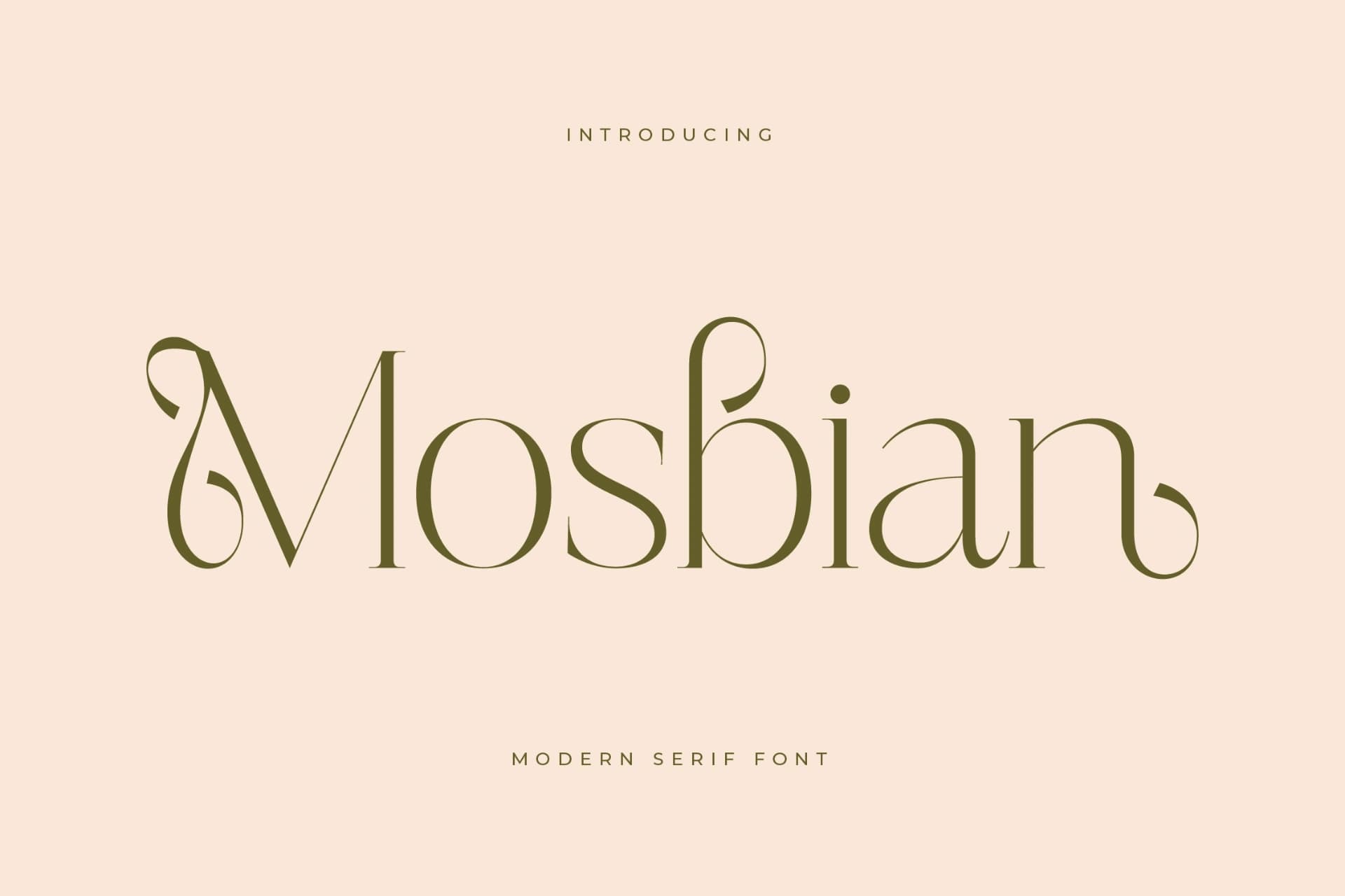 Preview of Mosbian – Modern Serif Font font