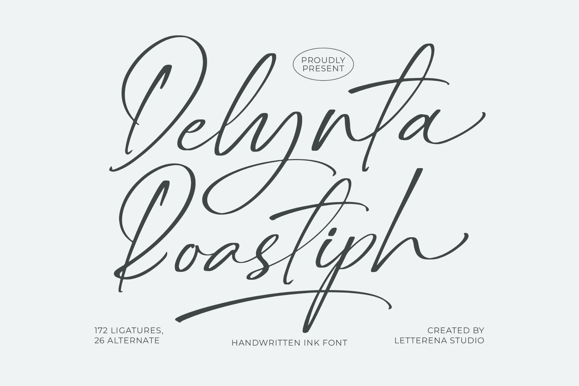 Preview of Delynta Roastiph – Handwritten Ink Font font