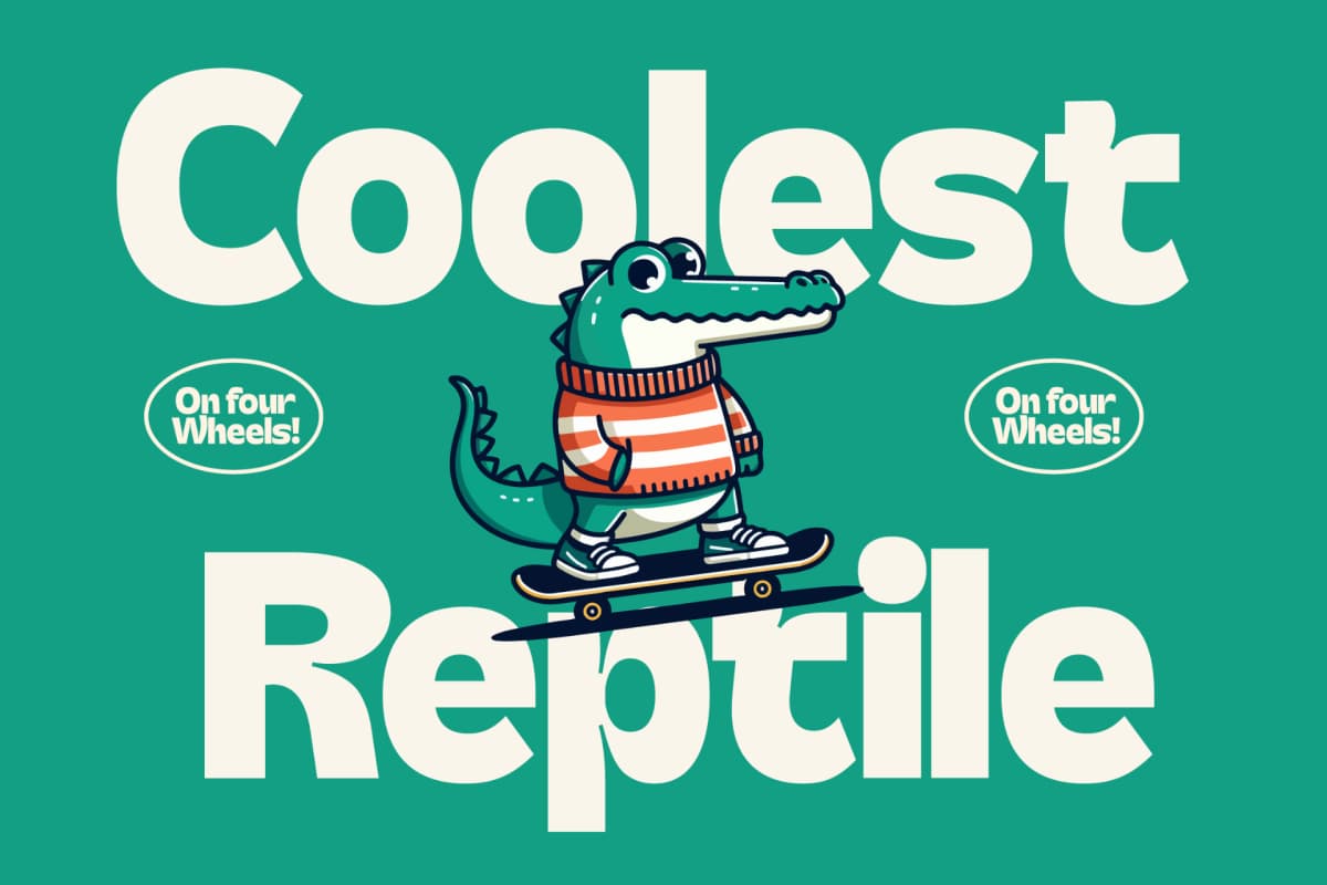 Skatyn Gator -Modern Bold Serif Display Font font preview 2