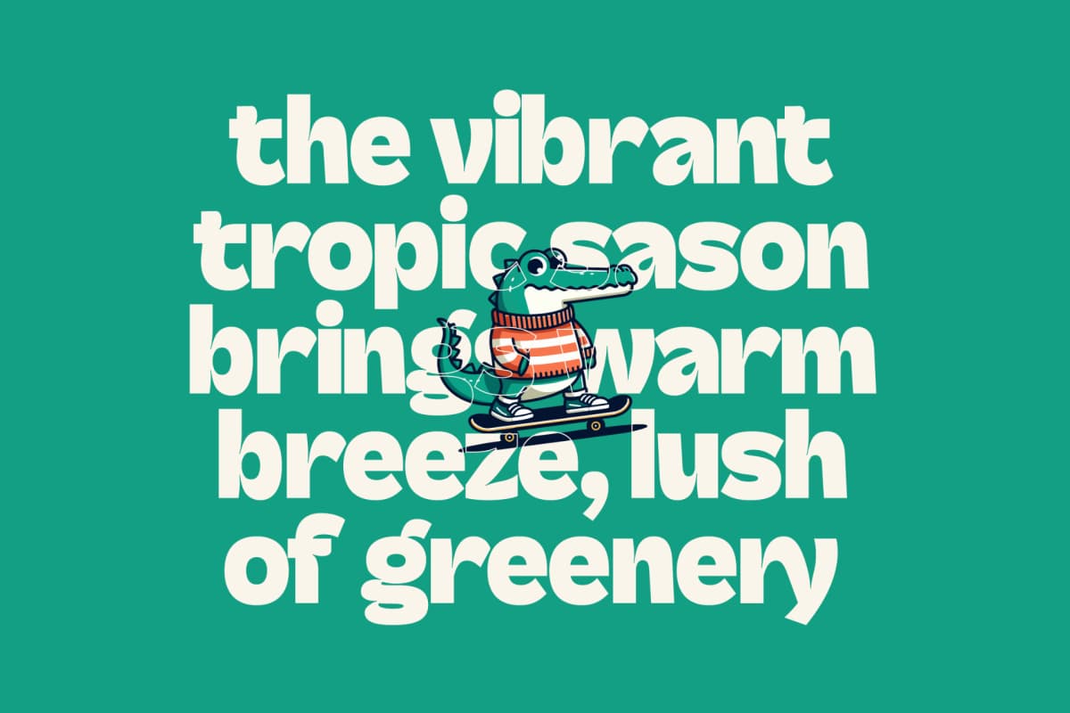 Skatyn Gator -Modern Bold Serif Display Font font preview 8