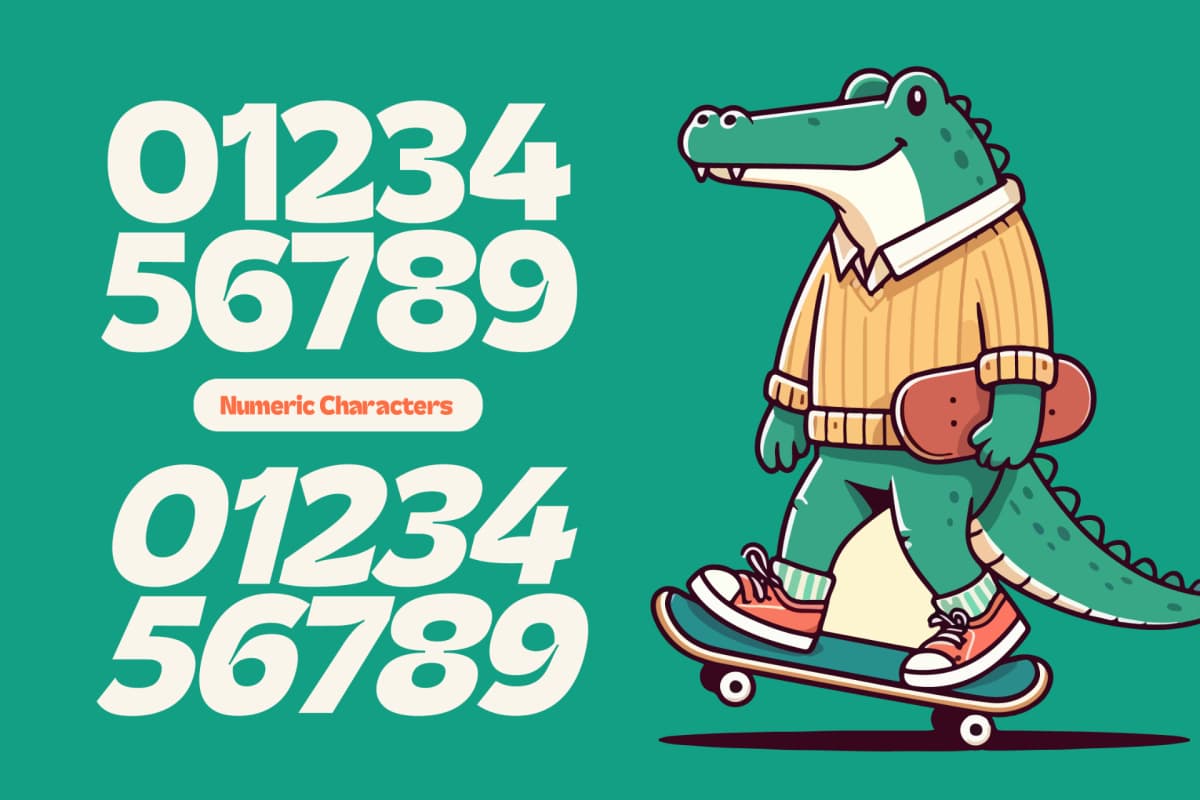 Skatyn Gator -Modern Bold Serif Display Font font preview 10
