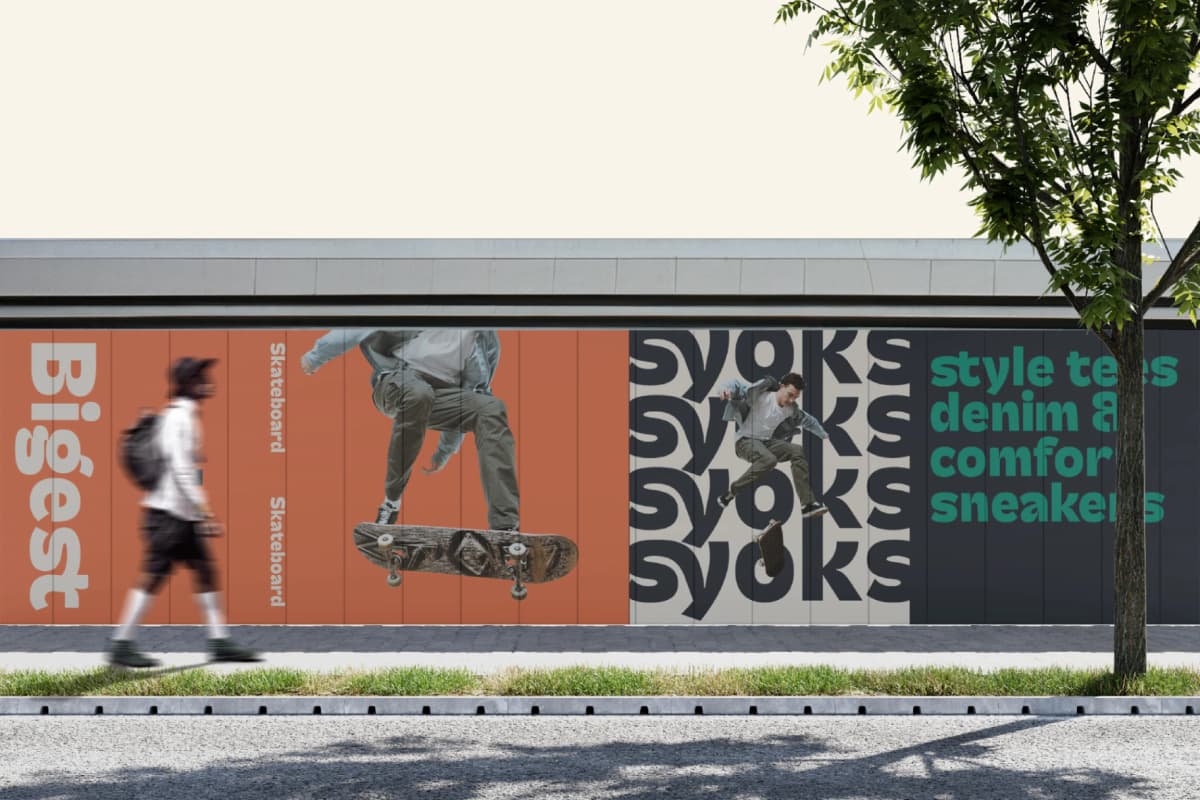Skatyn Gator -Modern Bold Serif Display Font font preview 5