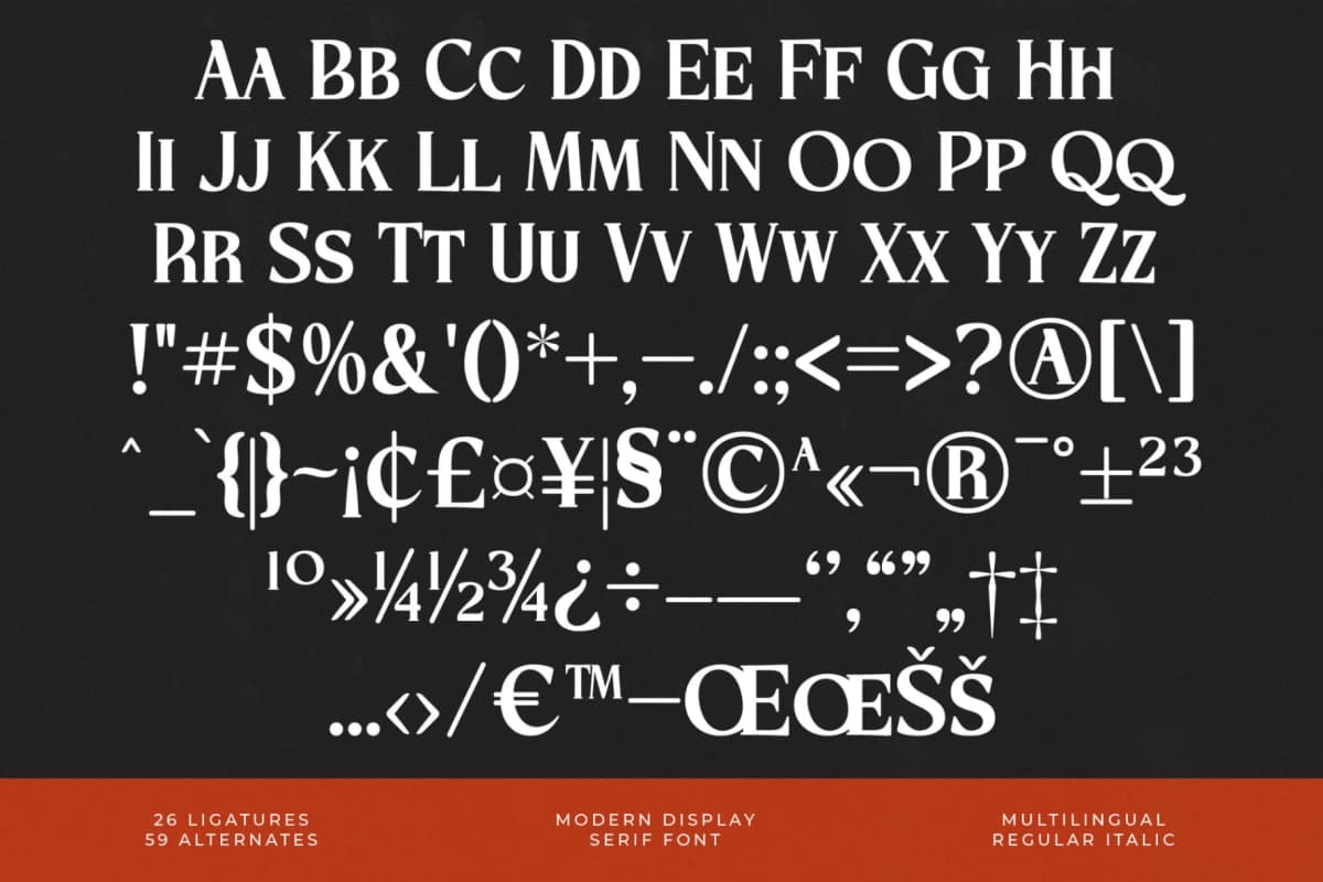 Preview 19 for Storm Blokade - Modern Display Serif Font