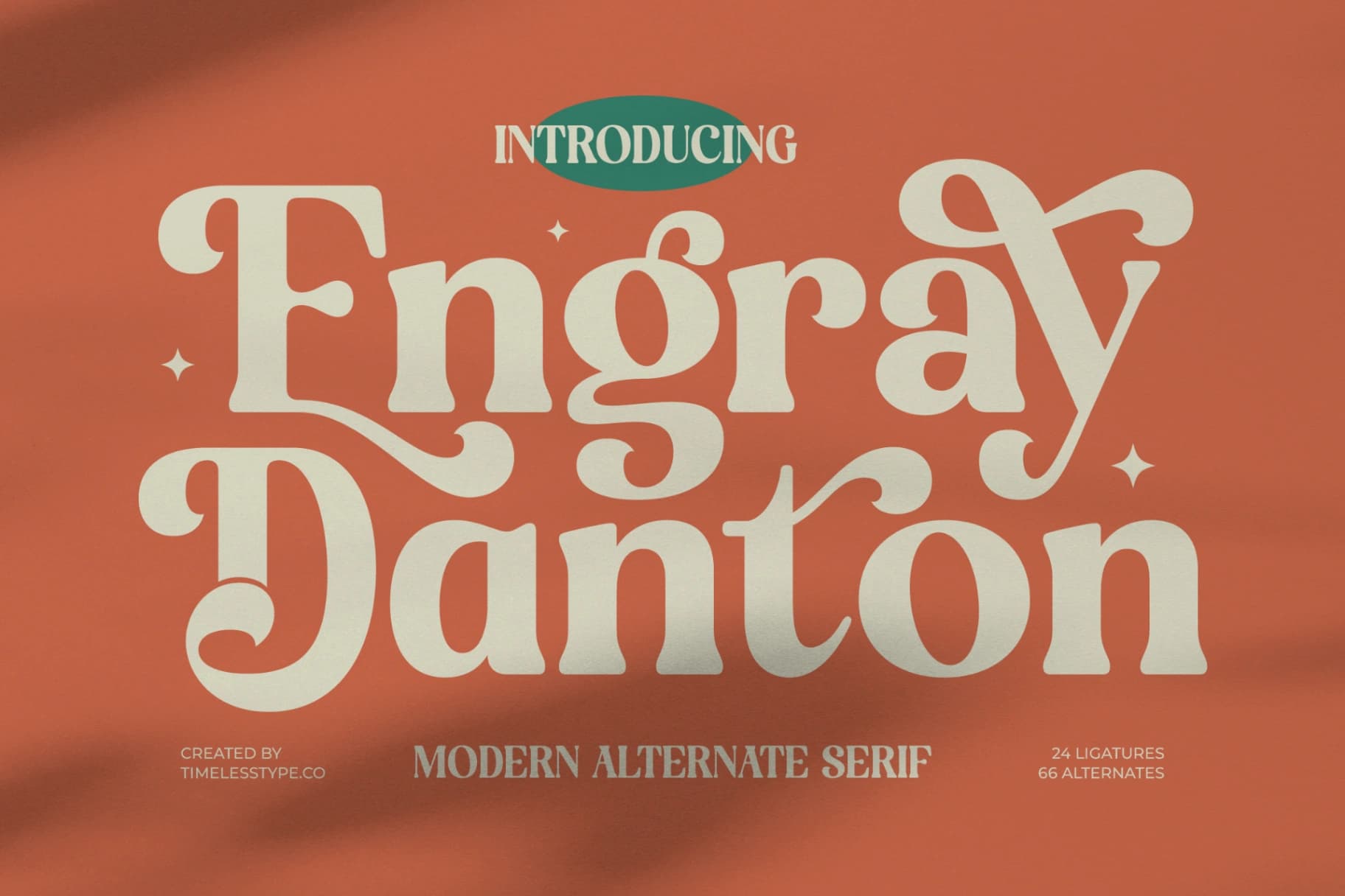 Preview of Engray Danton - Modern Alternate Serif Font font