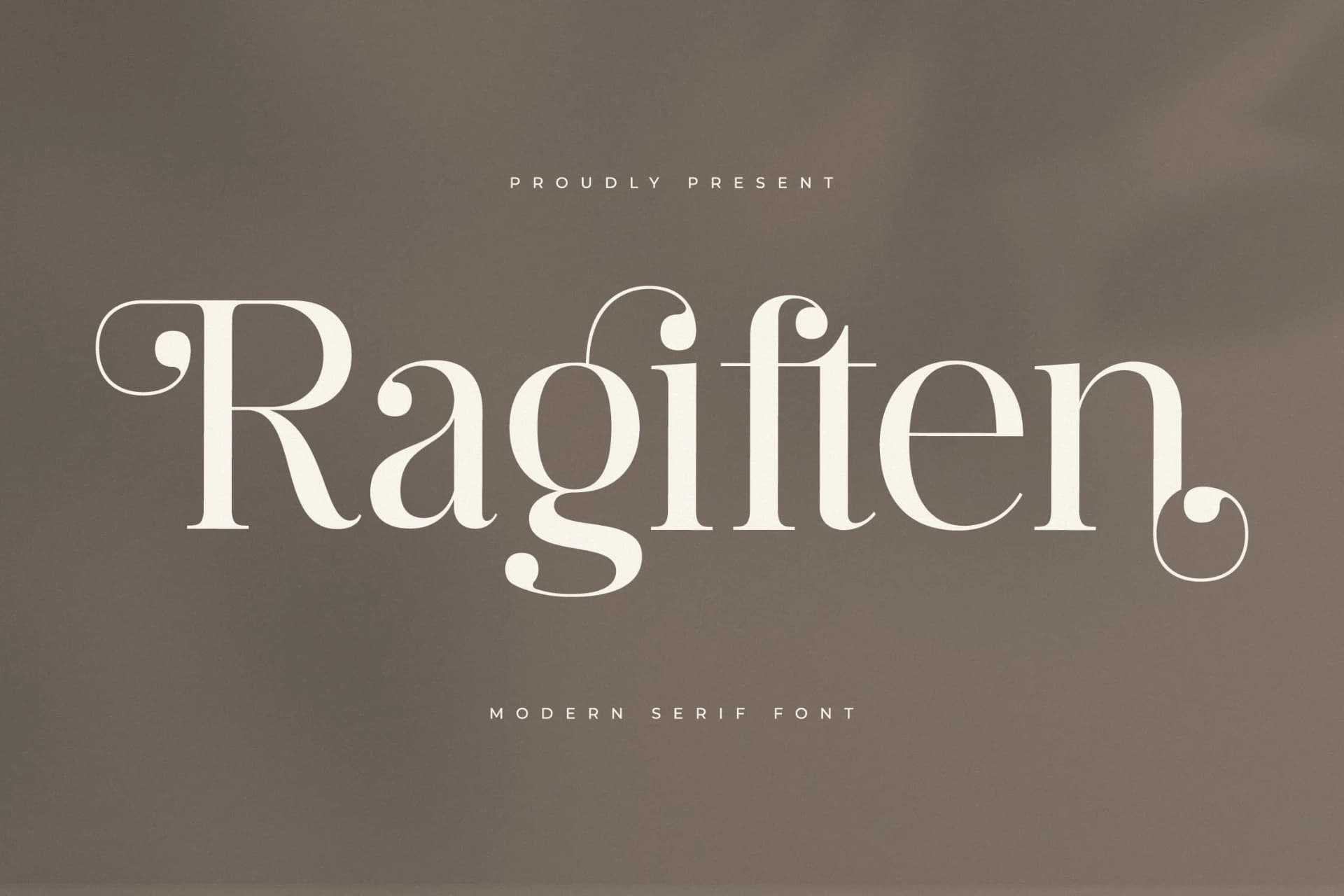 Preview of Ragiften - Modern Serif Font font