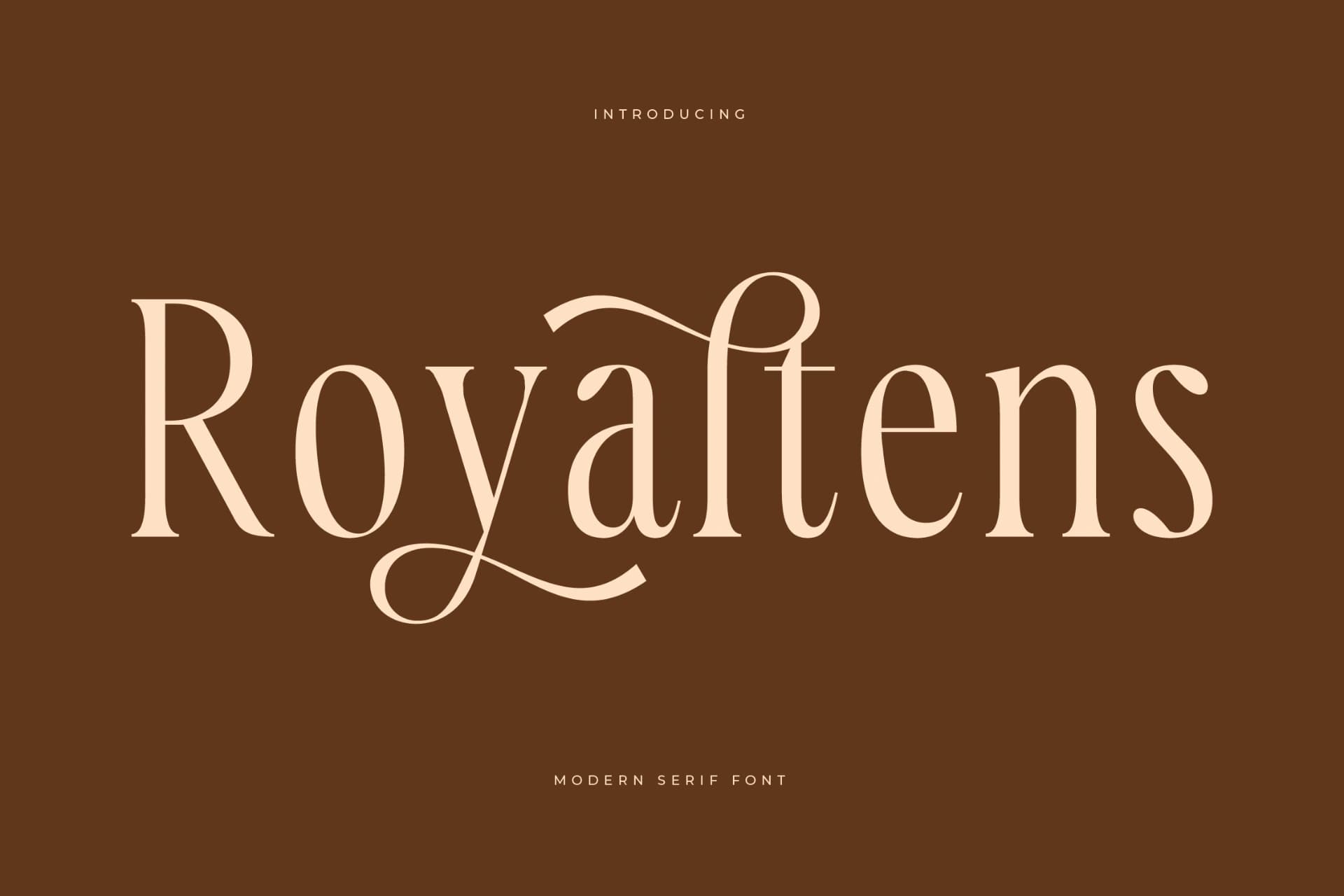 Preview of Royaltens – Modern Serif Font font