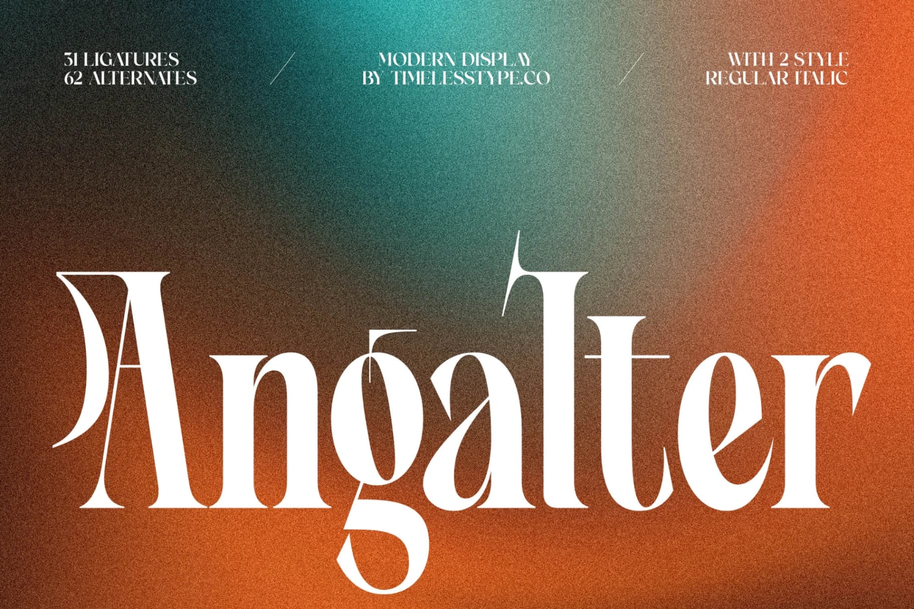Preview 1 for Angalter - Modern Display Font