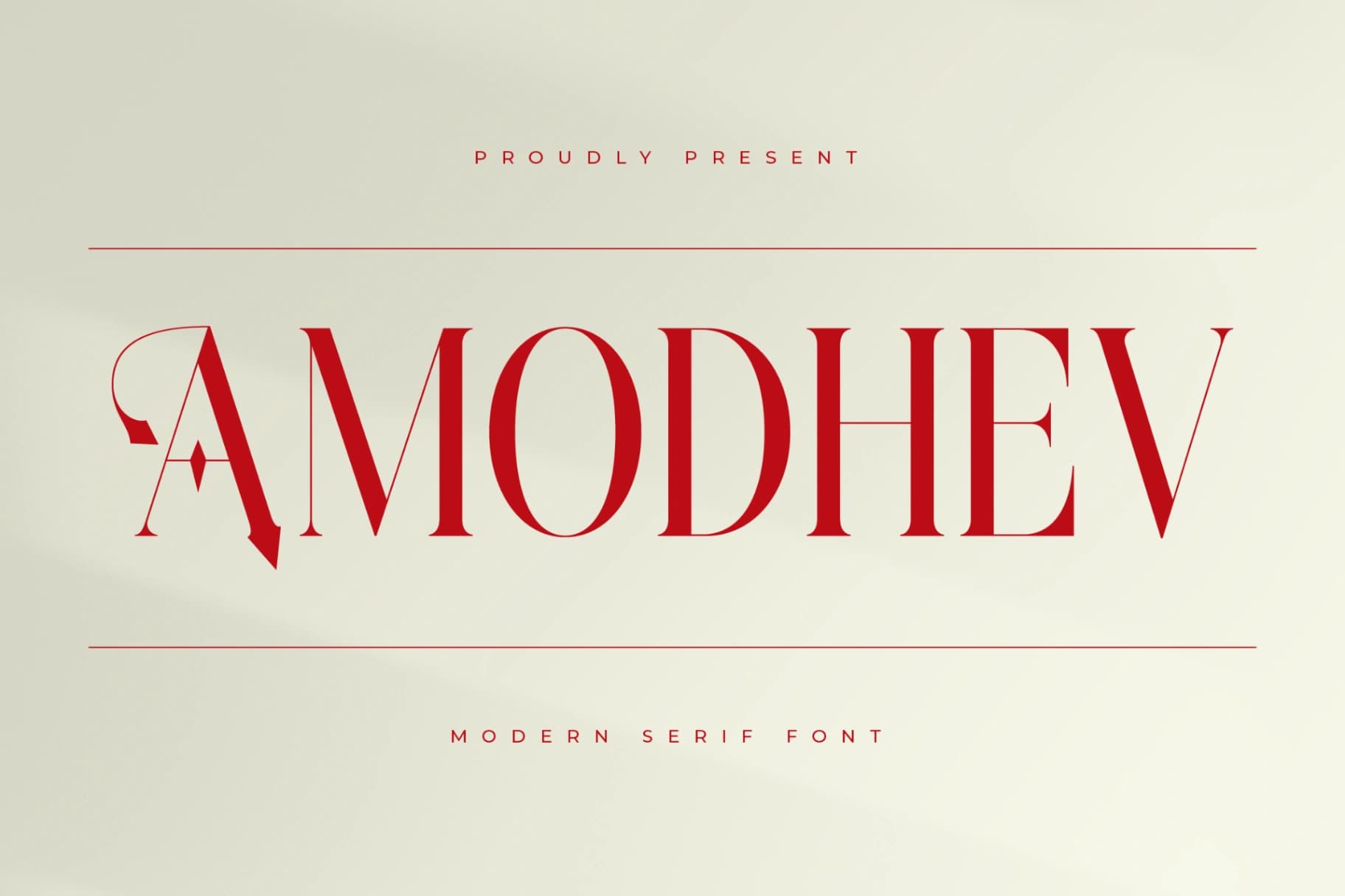 Preview of Amodhev – Modern Serif Font font