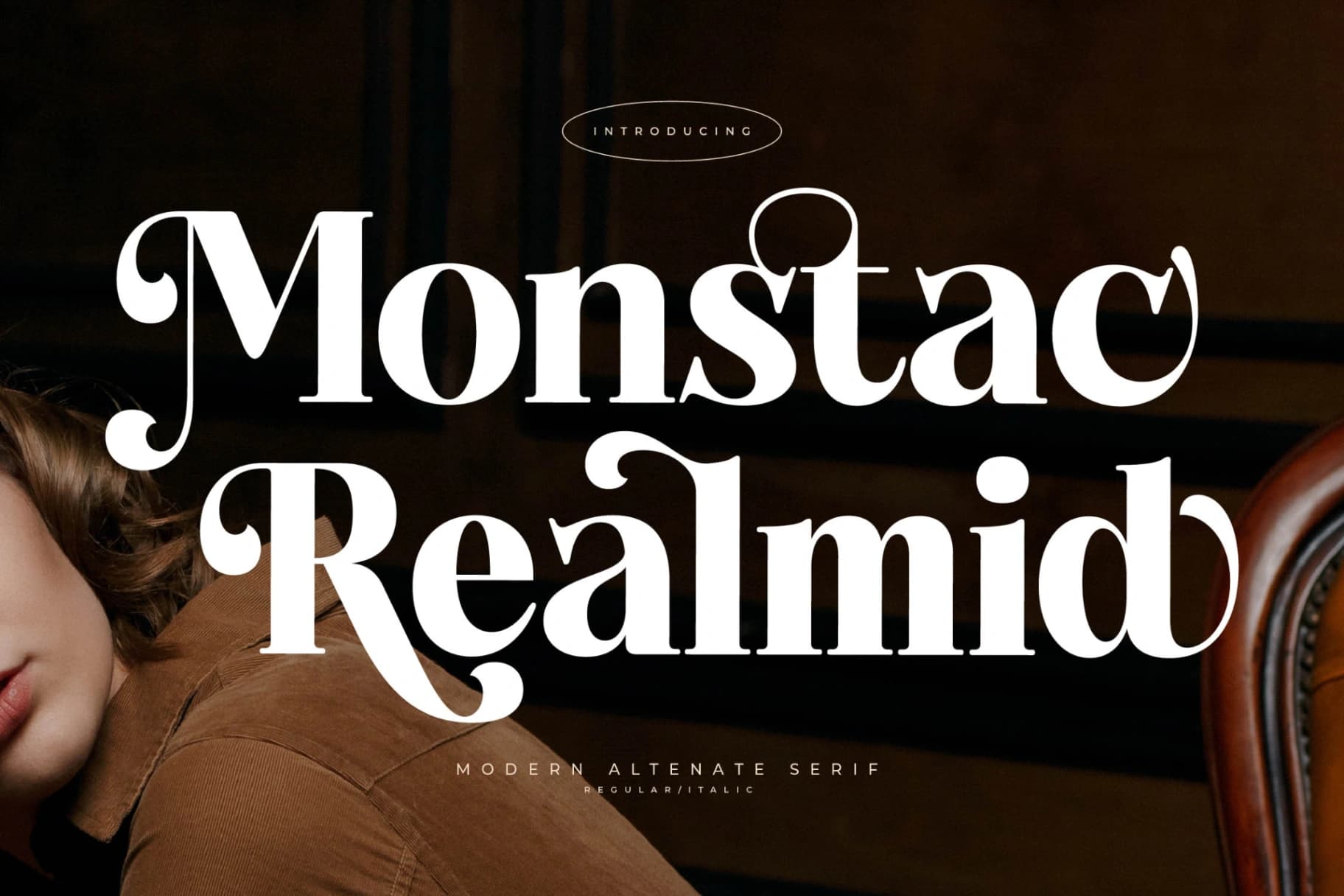 Preview of Monstac Realmid – Modern Alternate Serif font