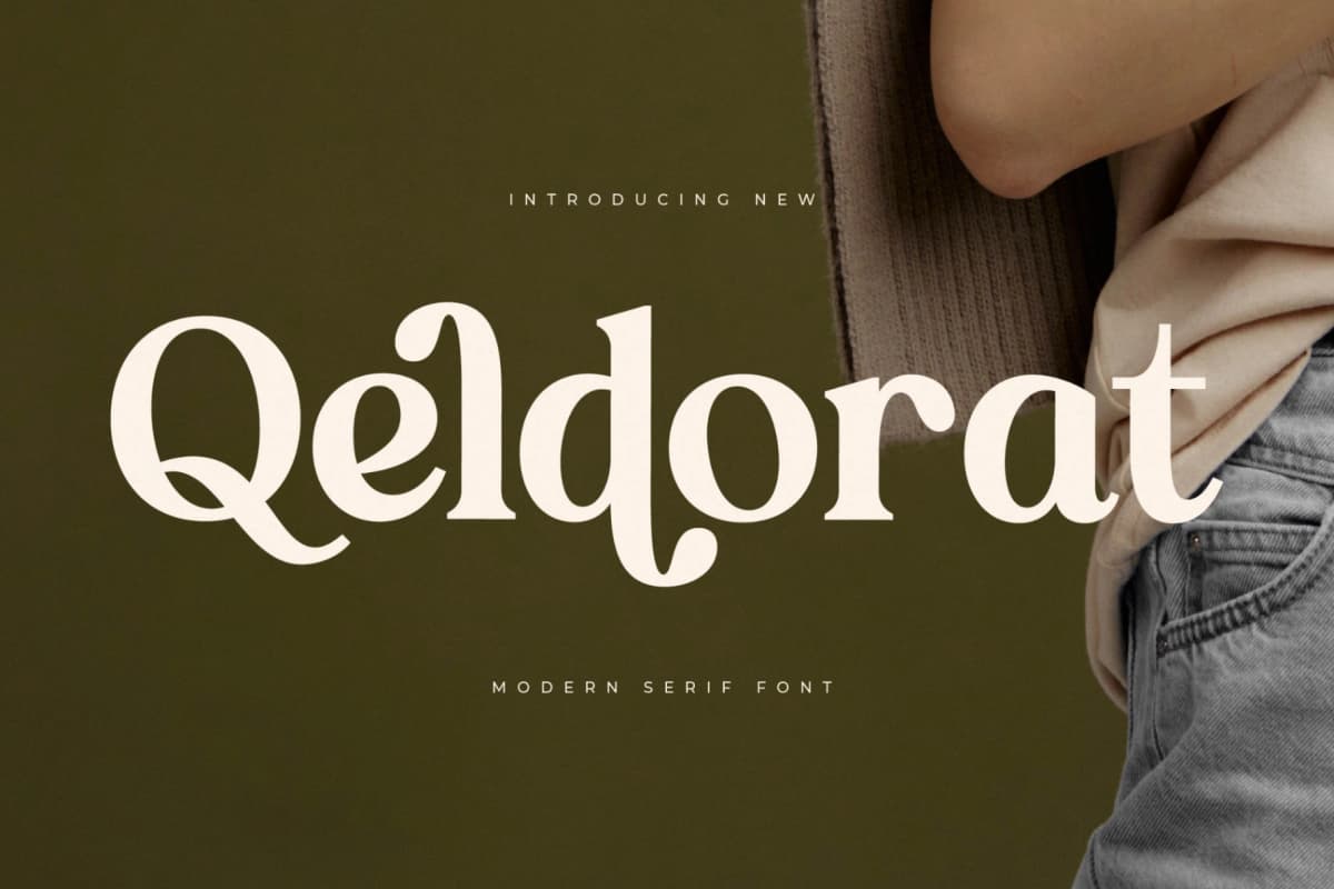 Preview of Qeldorat – Modern Serif Font font