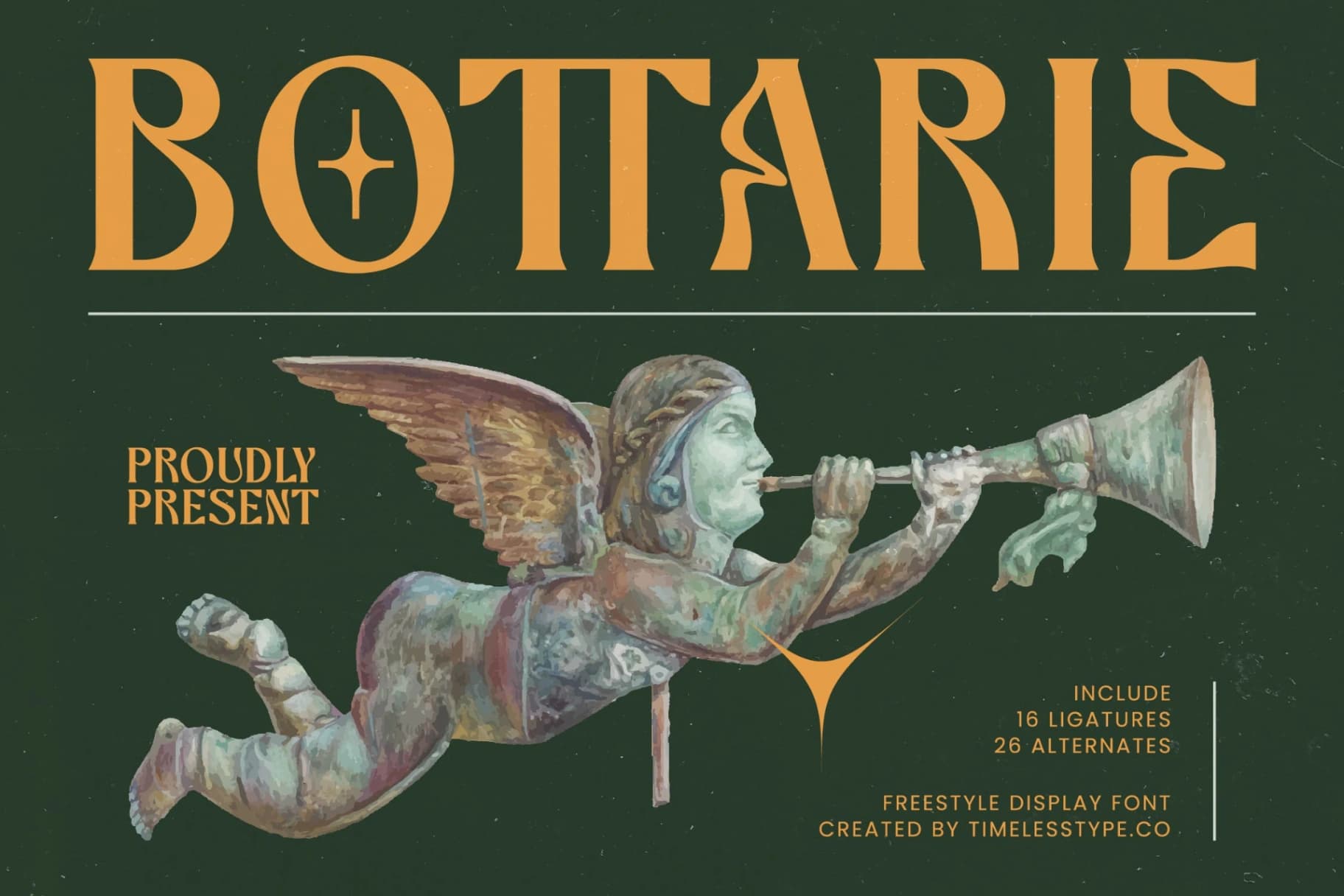 Preview of Bottarie - Freestyle Display Font font
