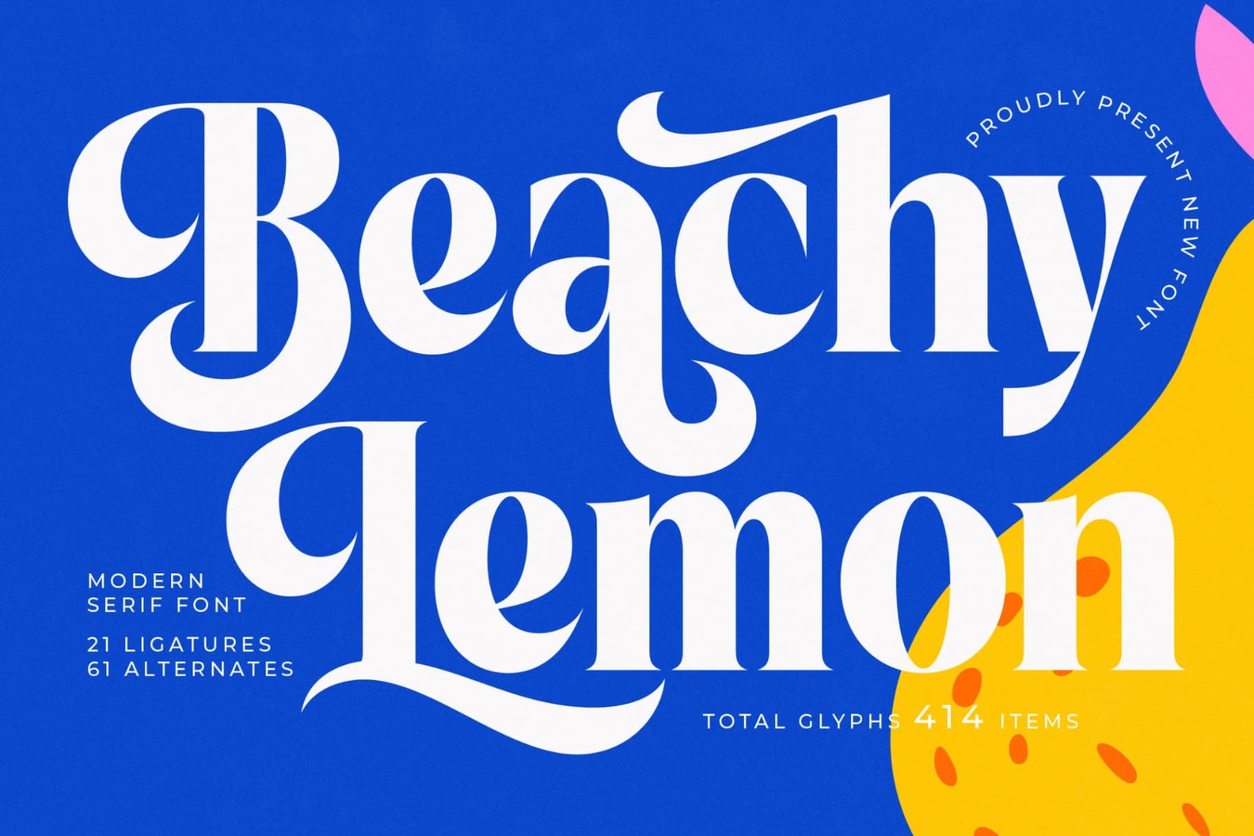 Preview of Beachy Lemon - Modern Serif Font font