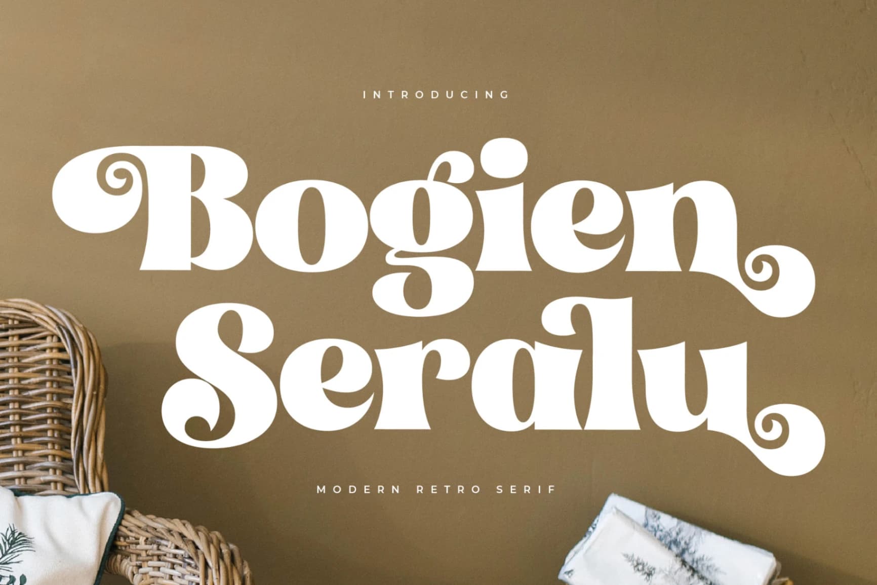 Preview of Bogien Seralu – Modern Retro Serif font