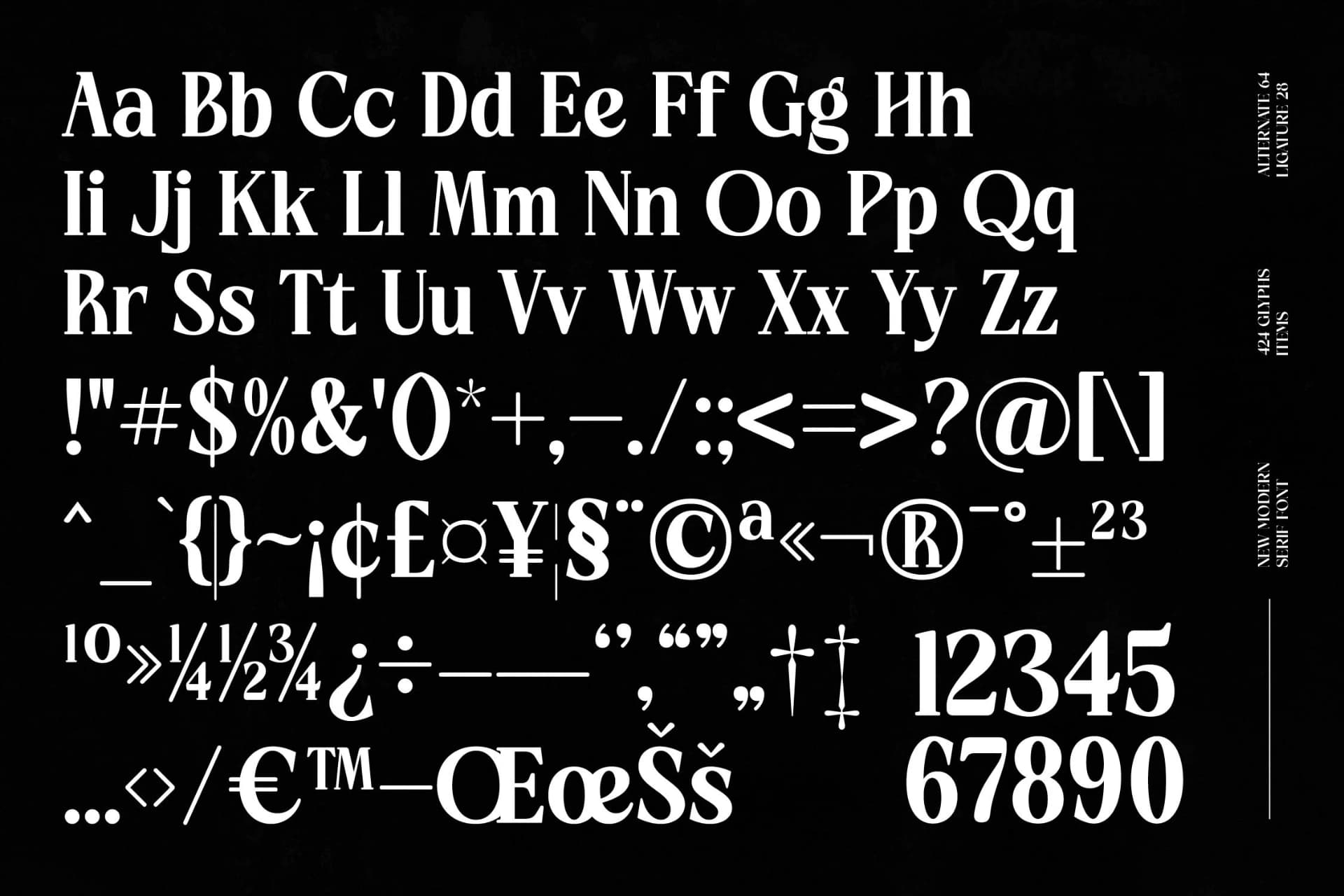 Preview 19 for Choarll - New Modern Serif Font