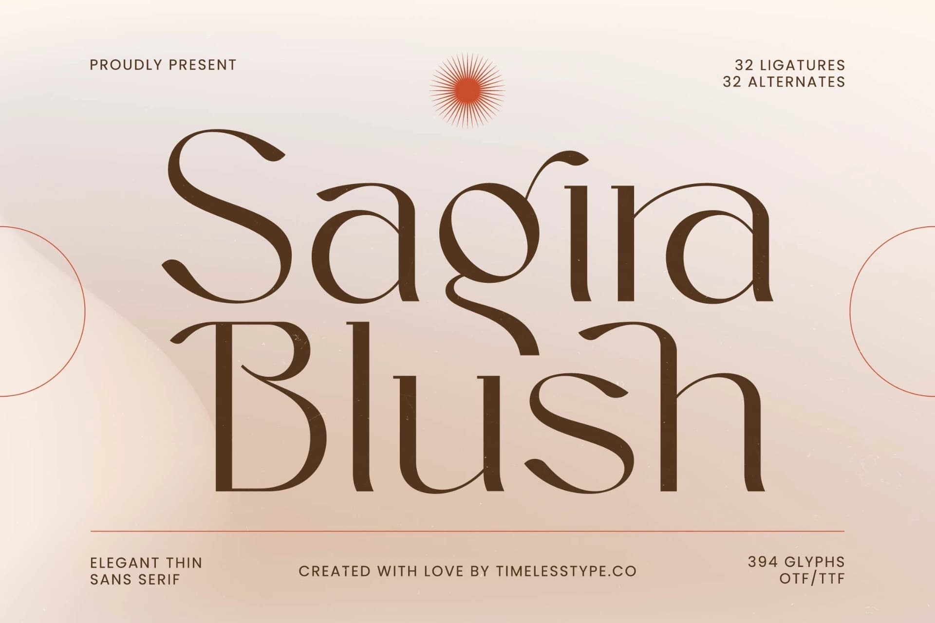 Preview of Sagira Blush - Elegant Thin Sans Serif Font font