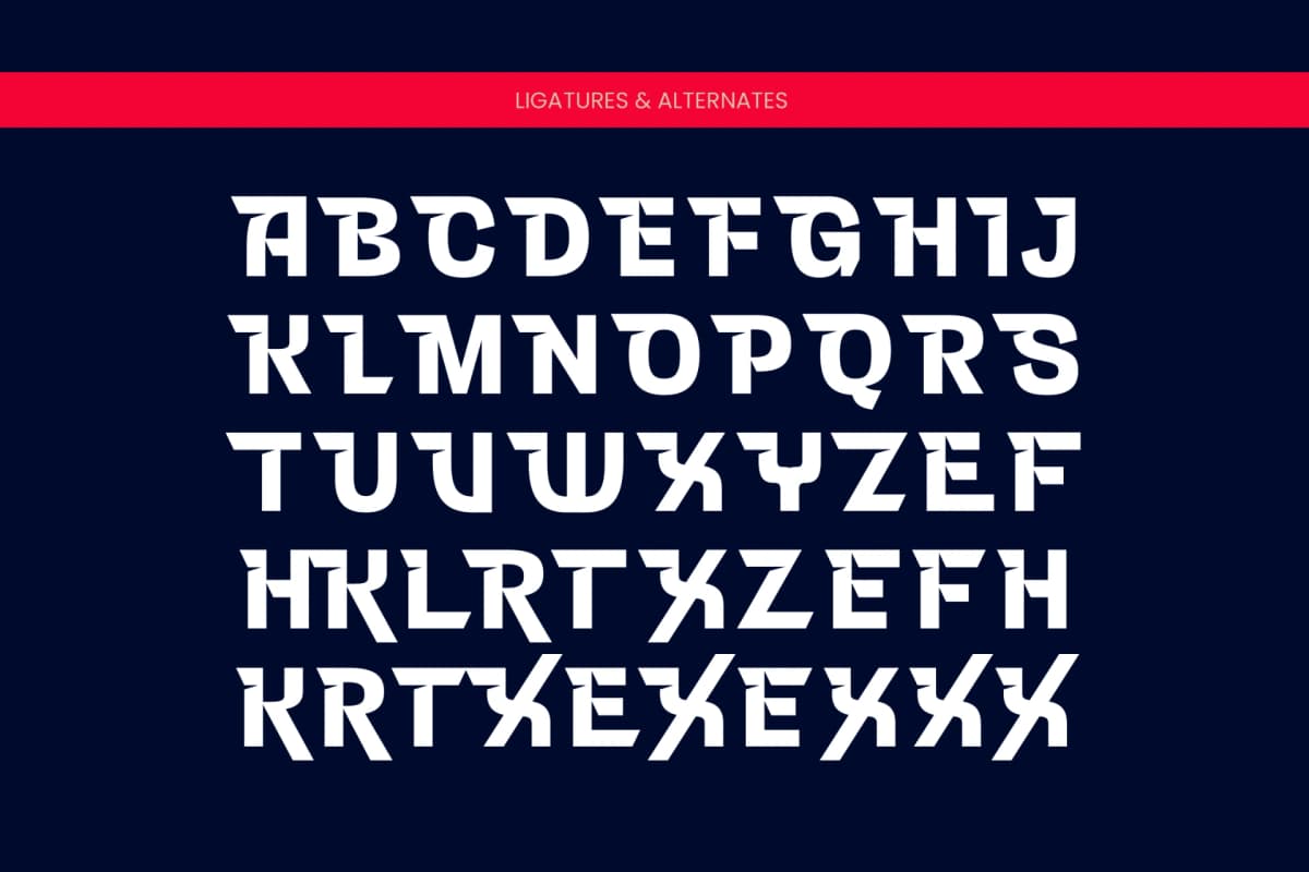 Preview 18 for Noxide - Futuristic Display Font