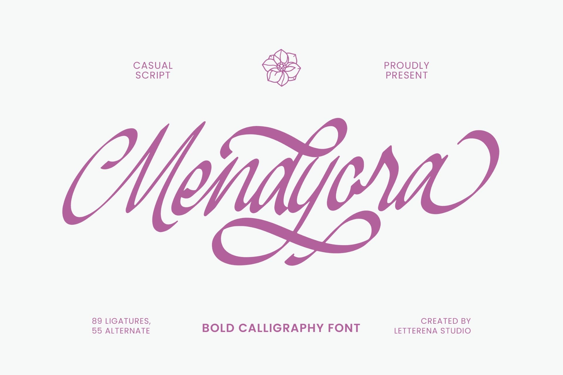 Preview of Mendyora – Bold Calligraphy Font font