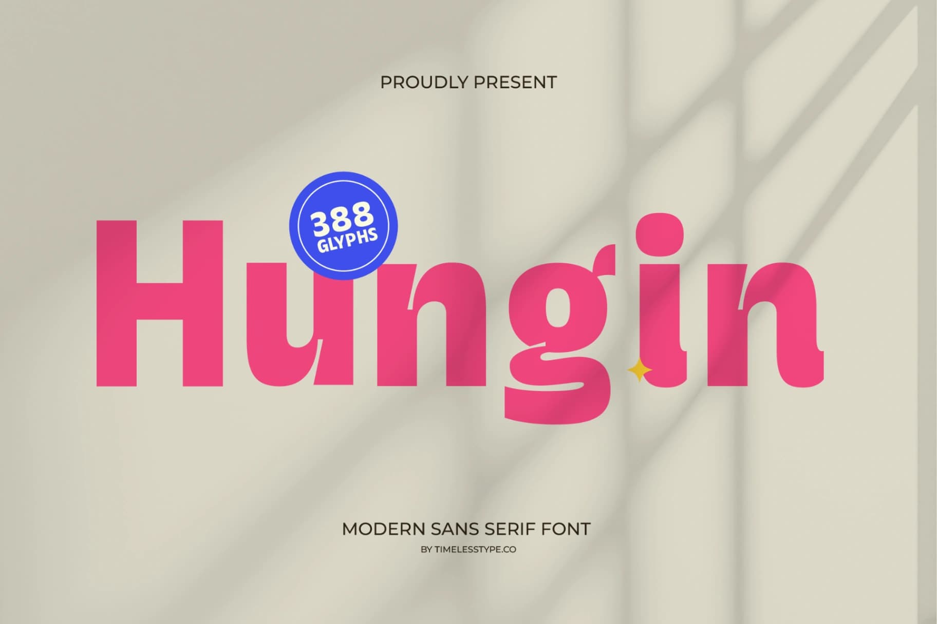 Preview of Hungin - Modern Sans Serif Font font