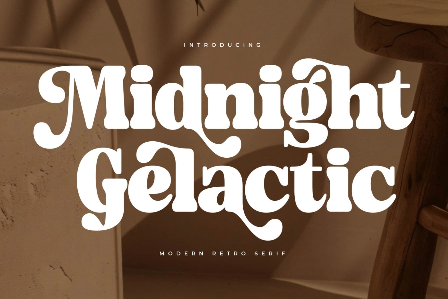 Preview of Midnight Gelactic – Modern Retro Serif font