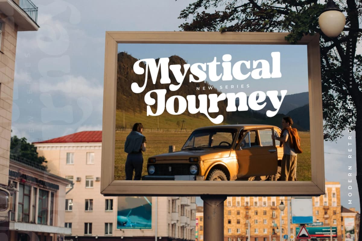 Midnight Gelactic – Modern Retro Serif font preview 8