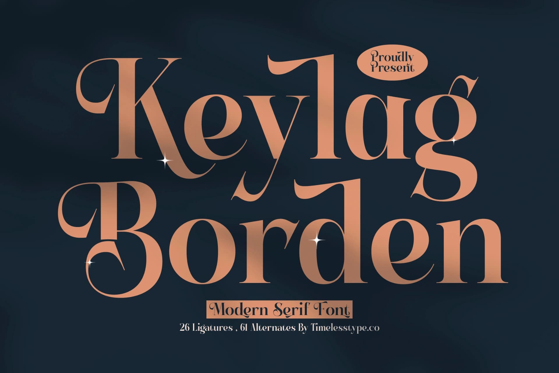 Preview of Keylag Borden - Modern Serif Font font