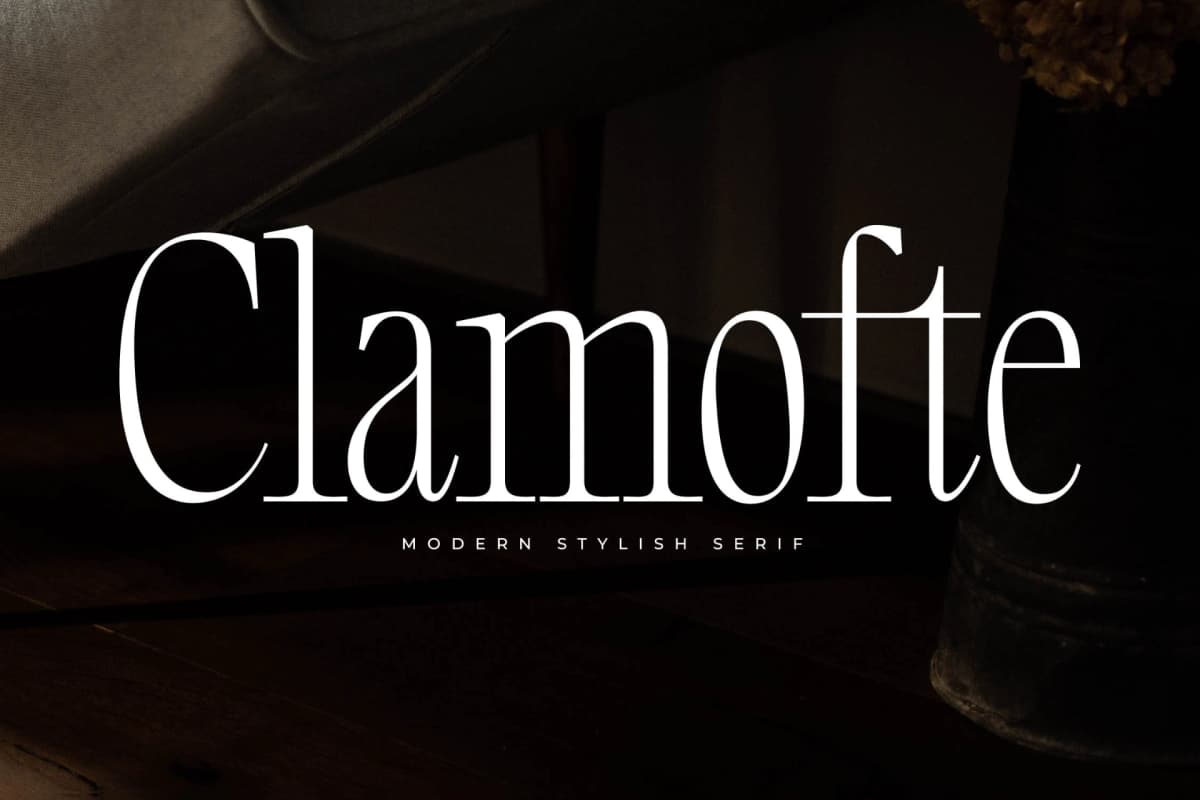 Clamofte – Modern Stylish Serif font preview 1