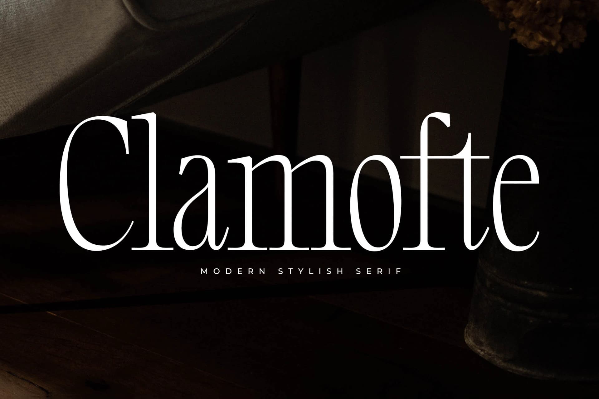 Preview of Clamofte – Modern Stylish Serif font