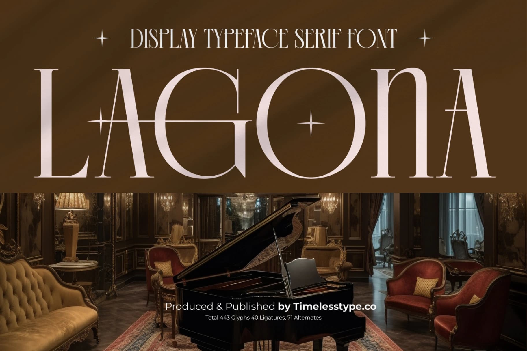 Preview of Lagona - Display Typeface Serif Font font
