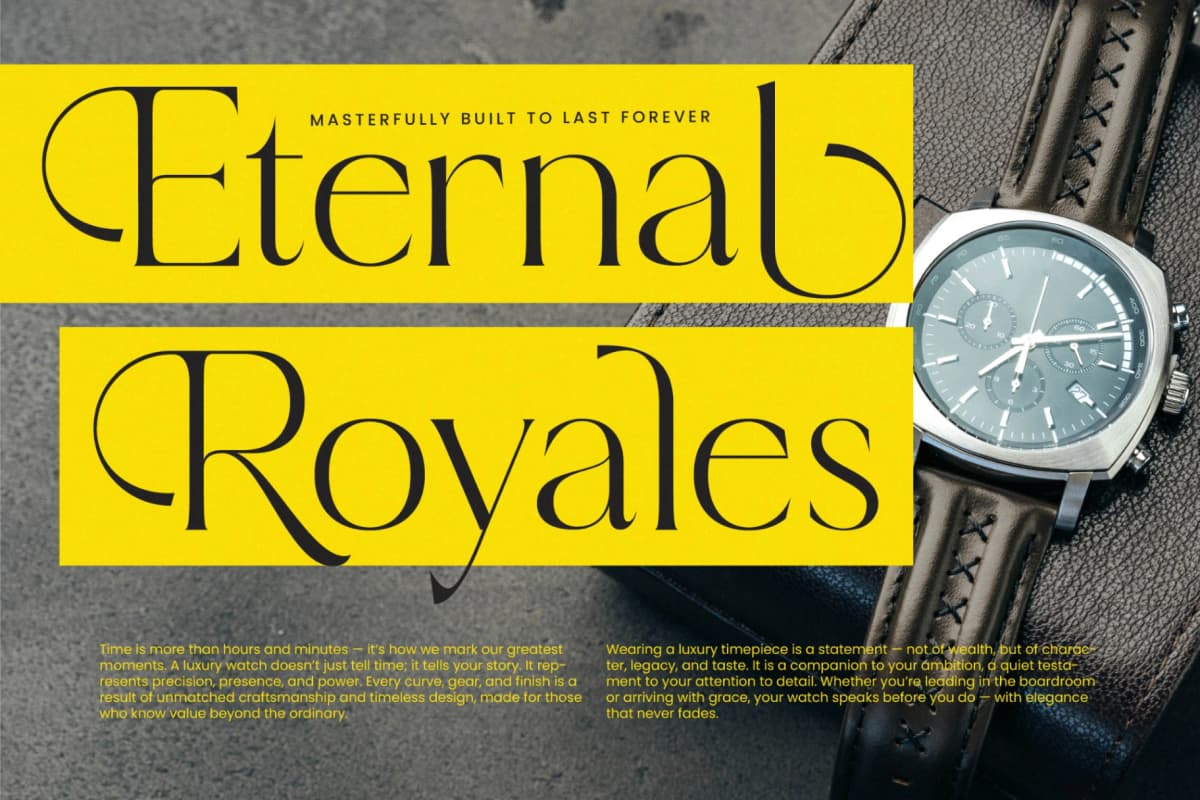 Qignals - Modern Serif Font font preview 10
