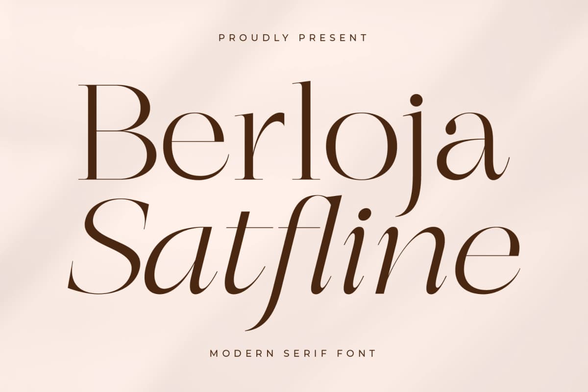 Berloja Satfline – Modern Serif Font font preview 1