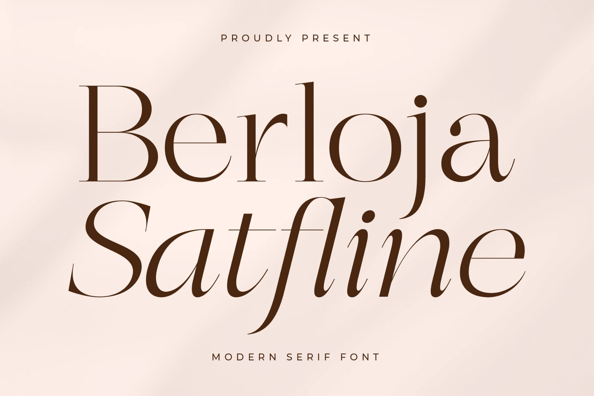 Preview of Berloja Satfline – Modern Serif Font font